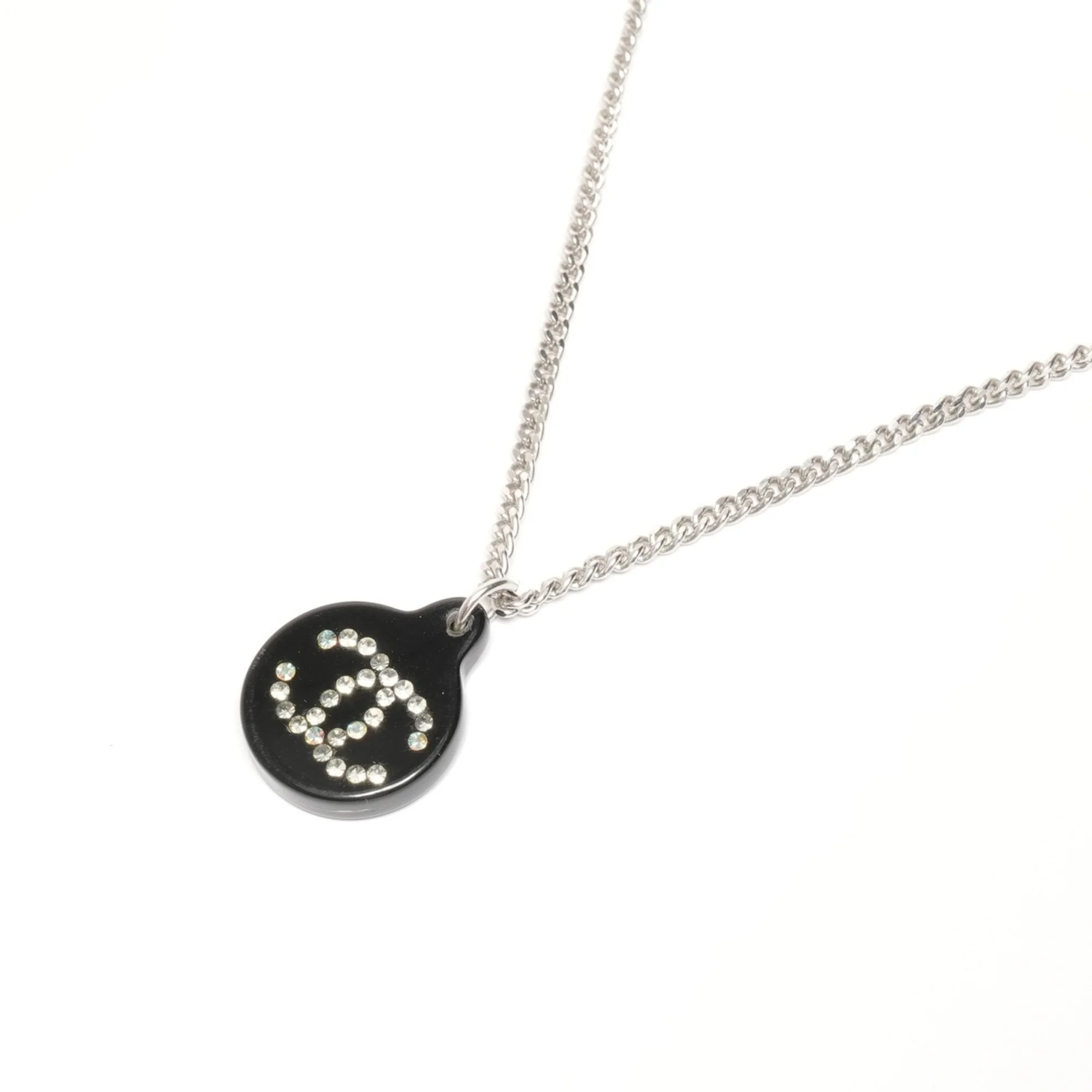 CC Logo Circle Pendant Necklace Sterling Silver - Image 3