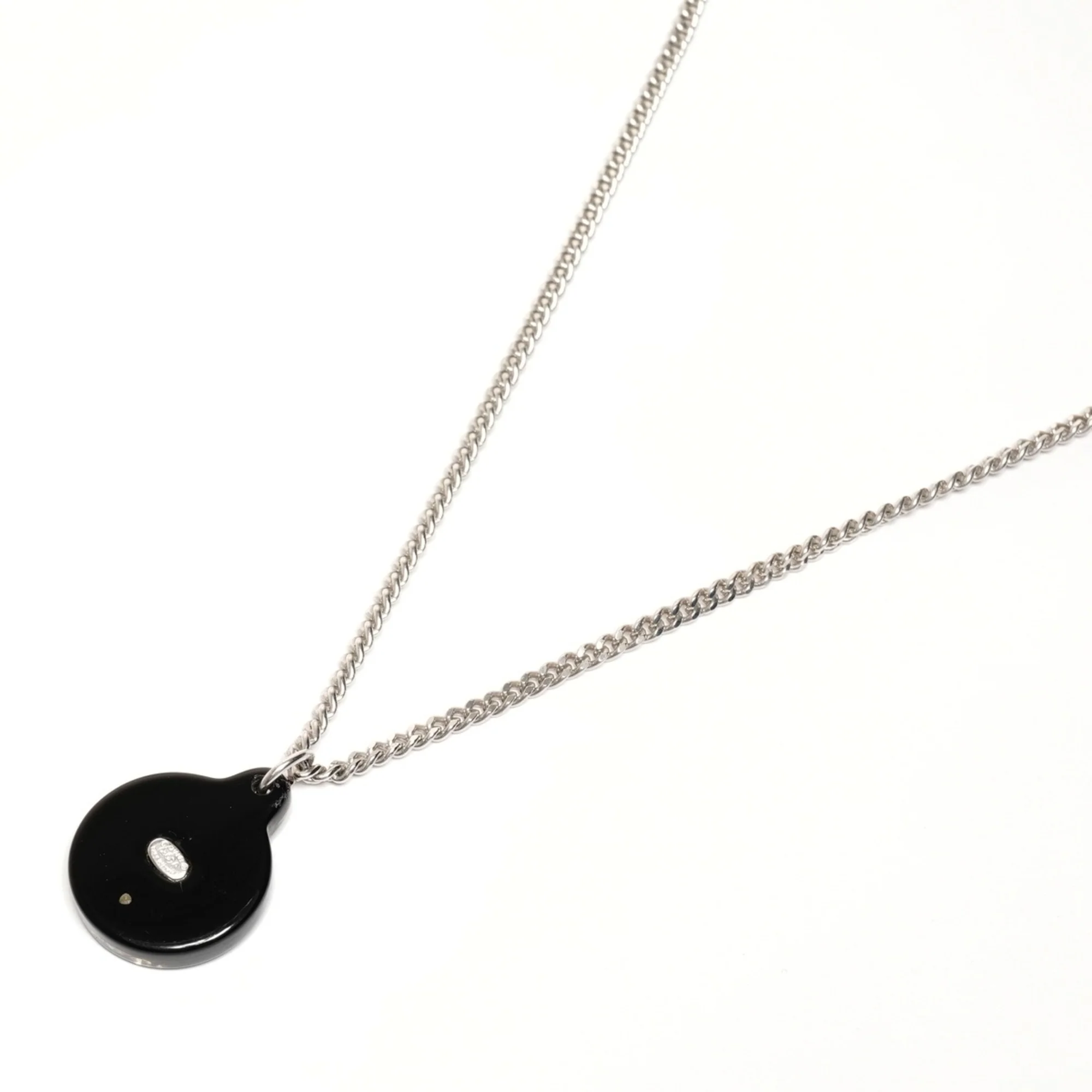 CC Logo Circle Pendant Necklace Sterling Silver - Image 8