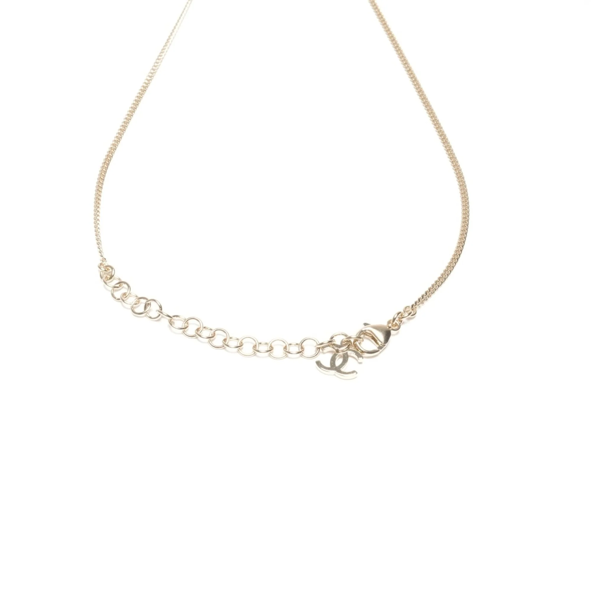 CC Logo Heart Pendant Necklace Metal - Image 7