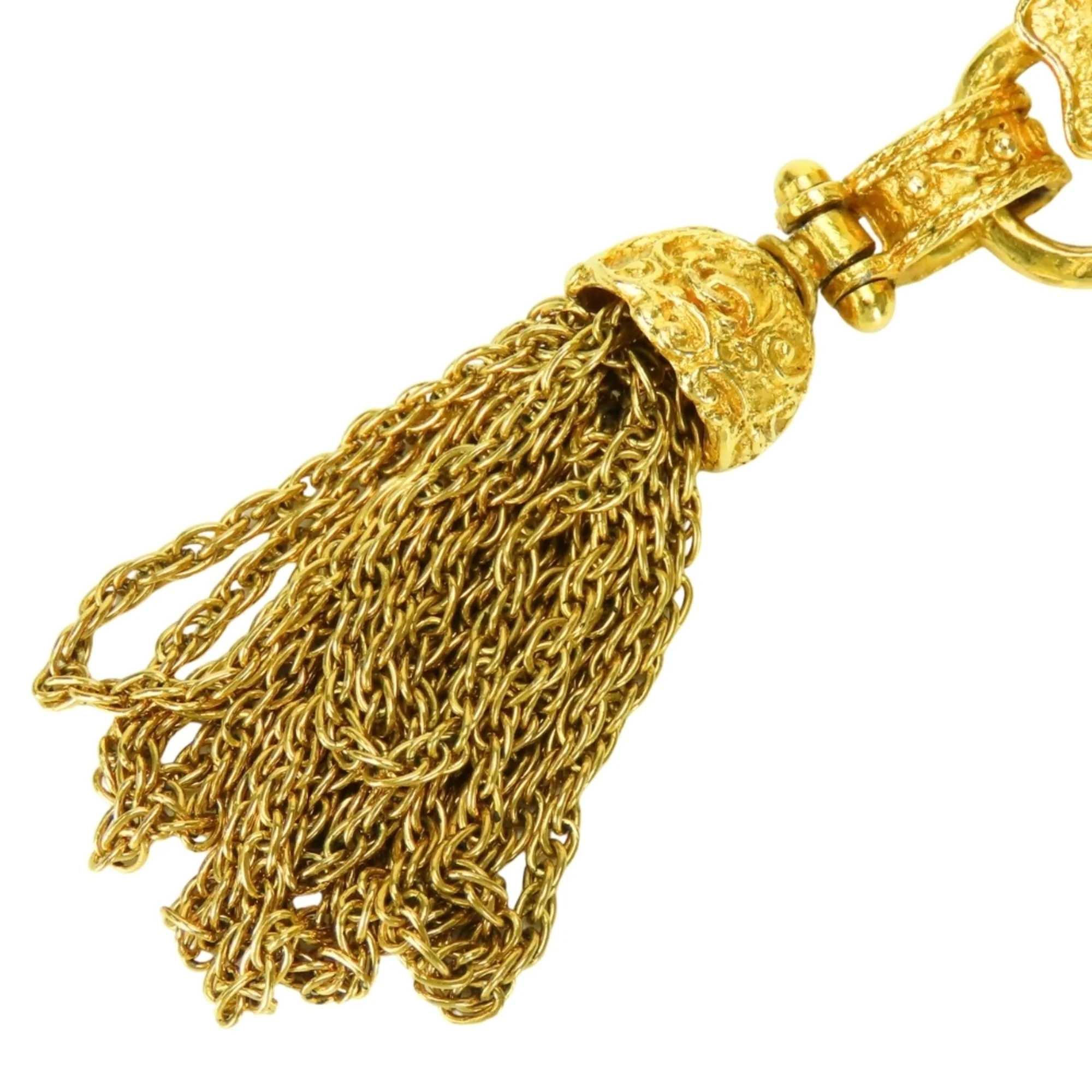 CC Logo Pendant Necklace Gold-Tone Metal - Image 4