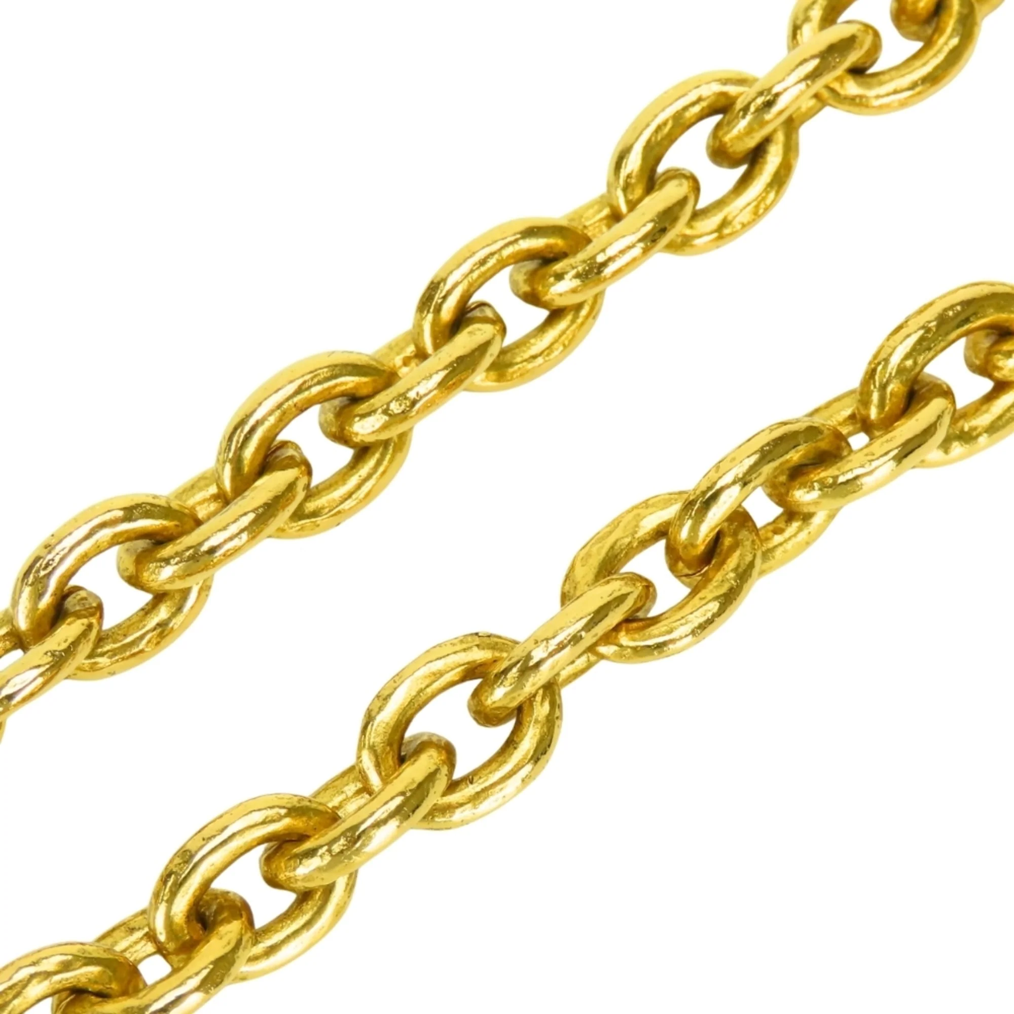 CC Logo Pendant Necklace Gold-Tone Metal - Image 9