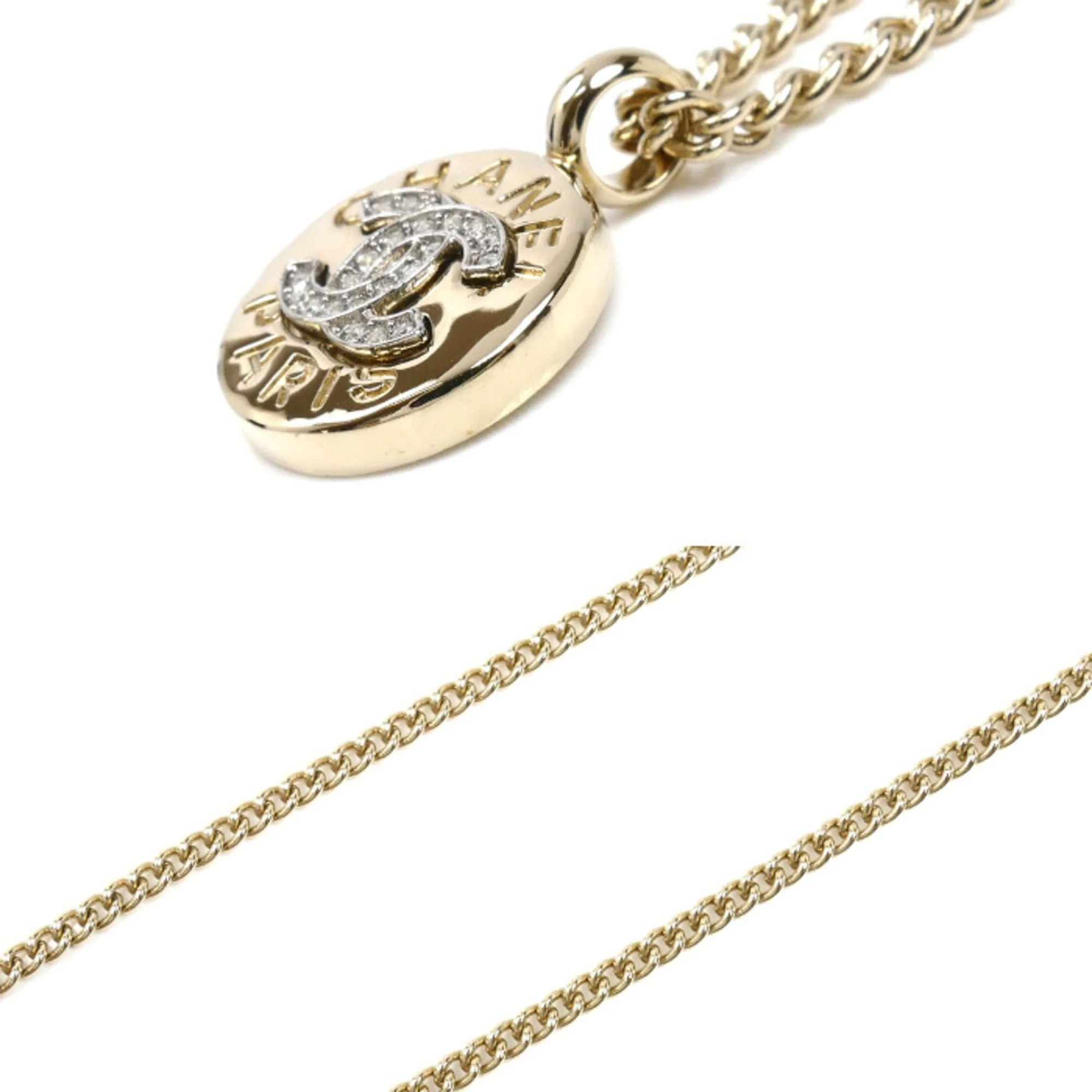 CC Logo Pendant Necklace Metal - Image 3