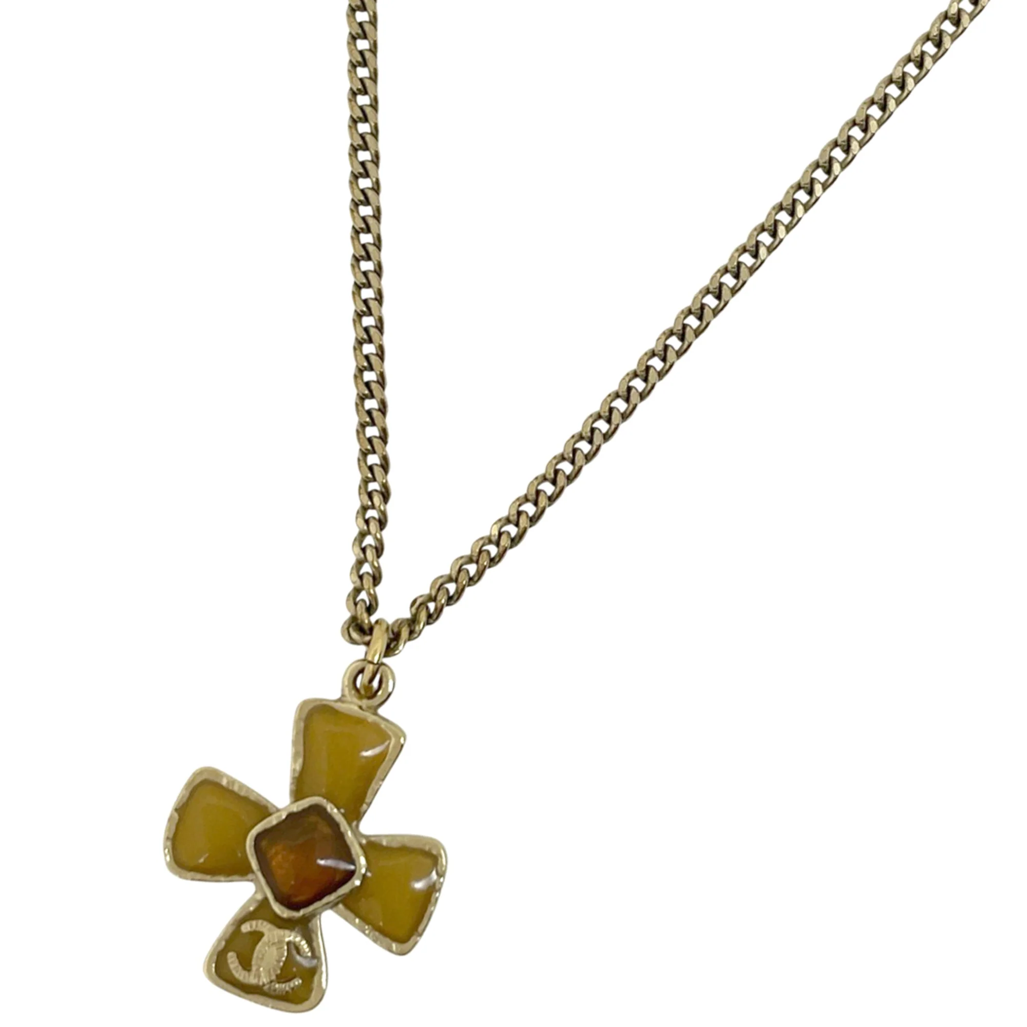 CC Logo Pendant Necklace Metal