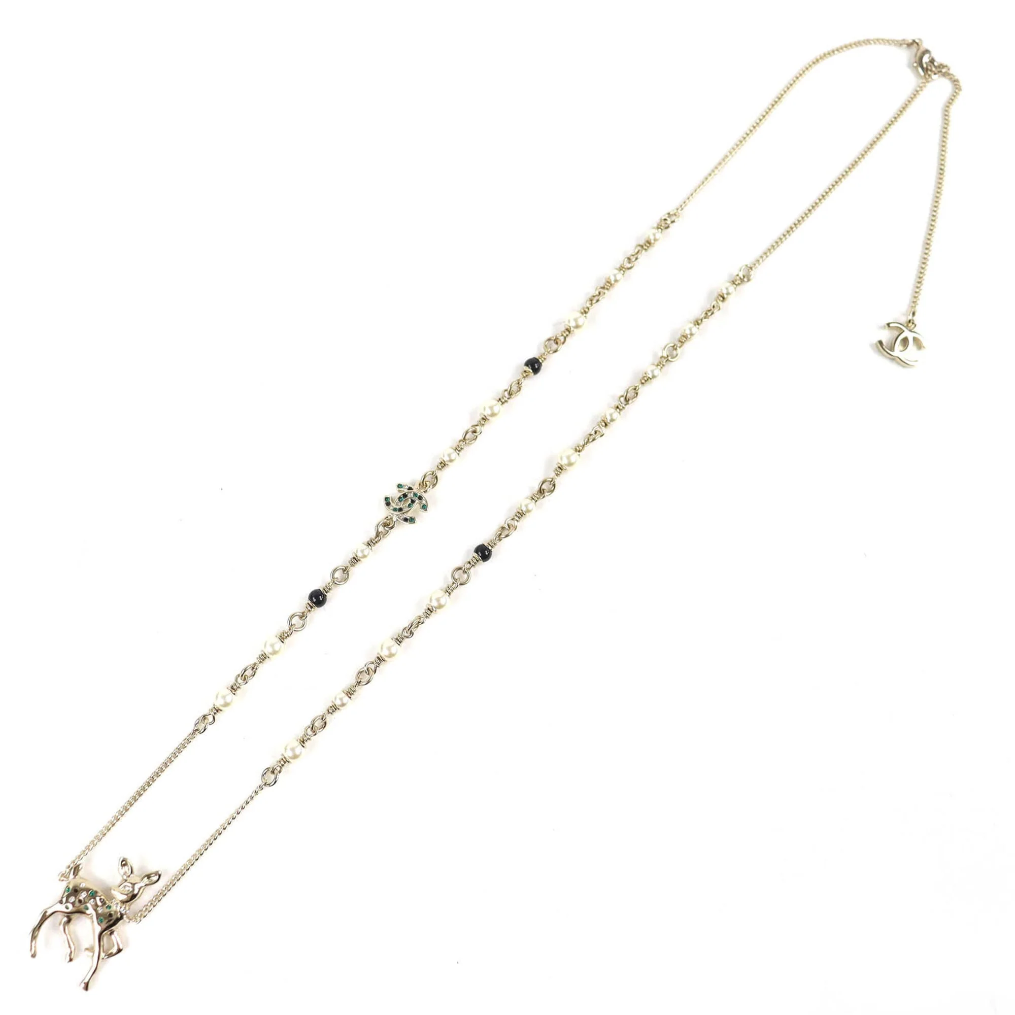 CC Logo Pendant Necklace Metal - Image 4