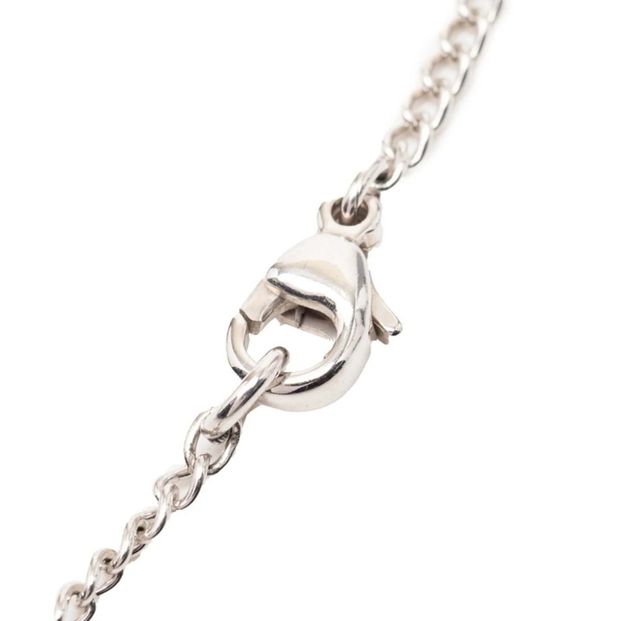 CC Logo Pendant Necklace Silver-Tone Metal - Image 4