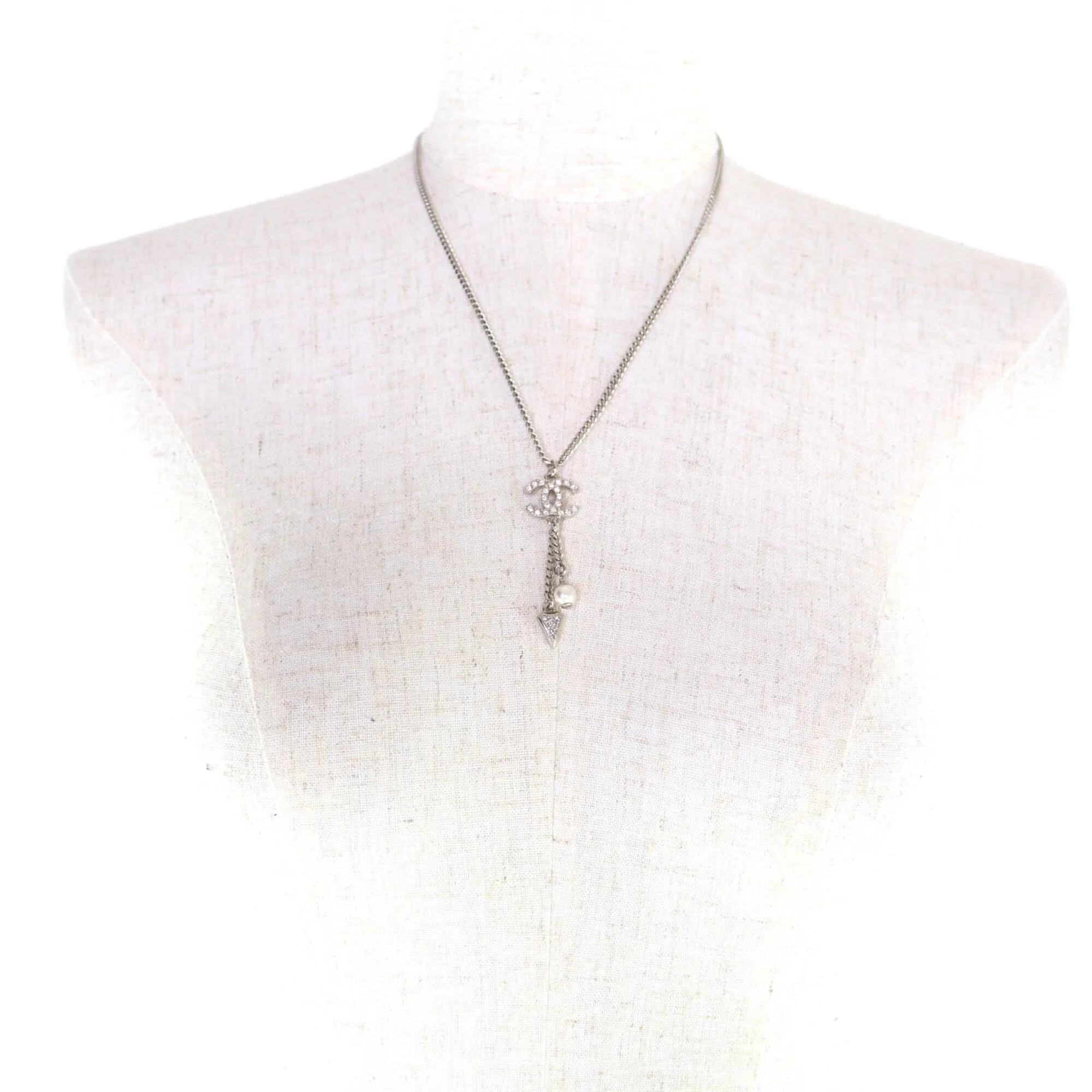 CC Logo Pendant Necklace Sterling Silver - Image 3