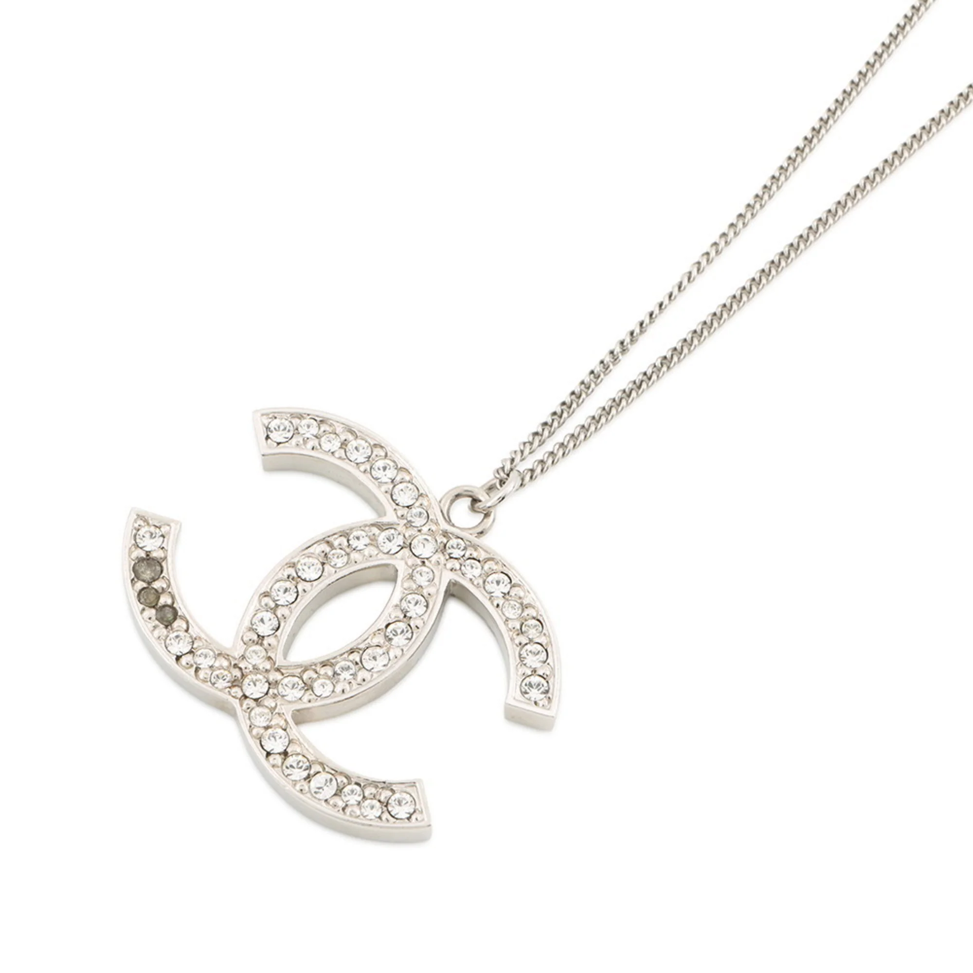 CC Logo Pendant Necklace Sterling Silver - Image 3