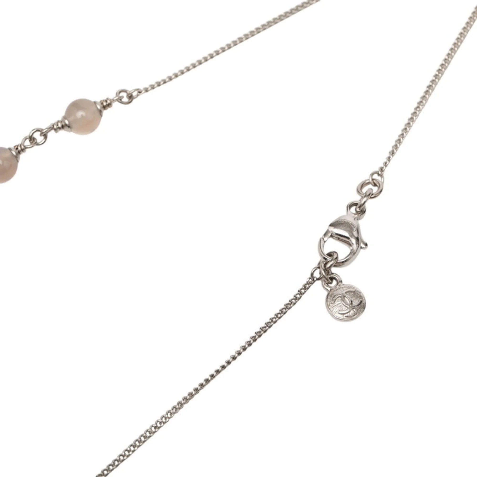 CC Logo Star Pendant Necklace Silver-Tone Metal - Image 4