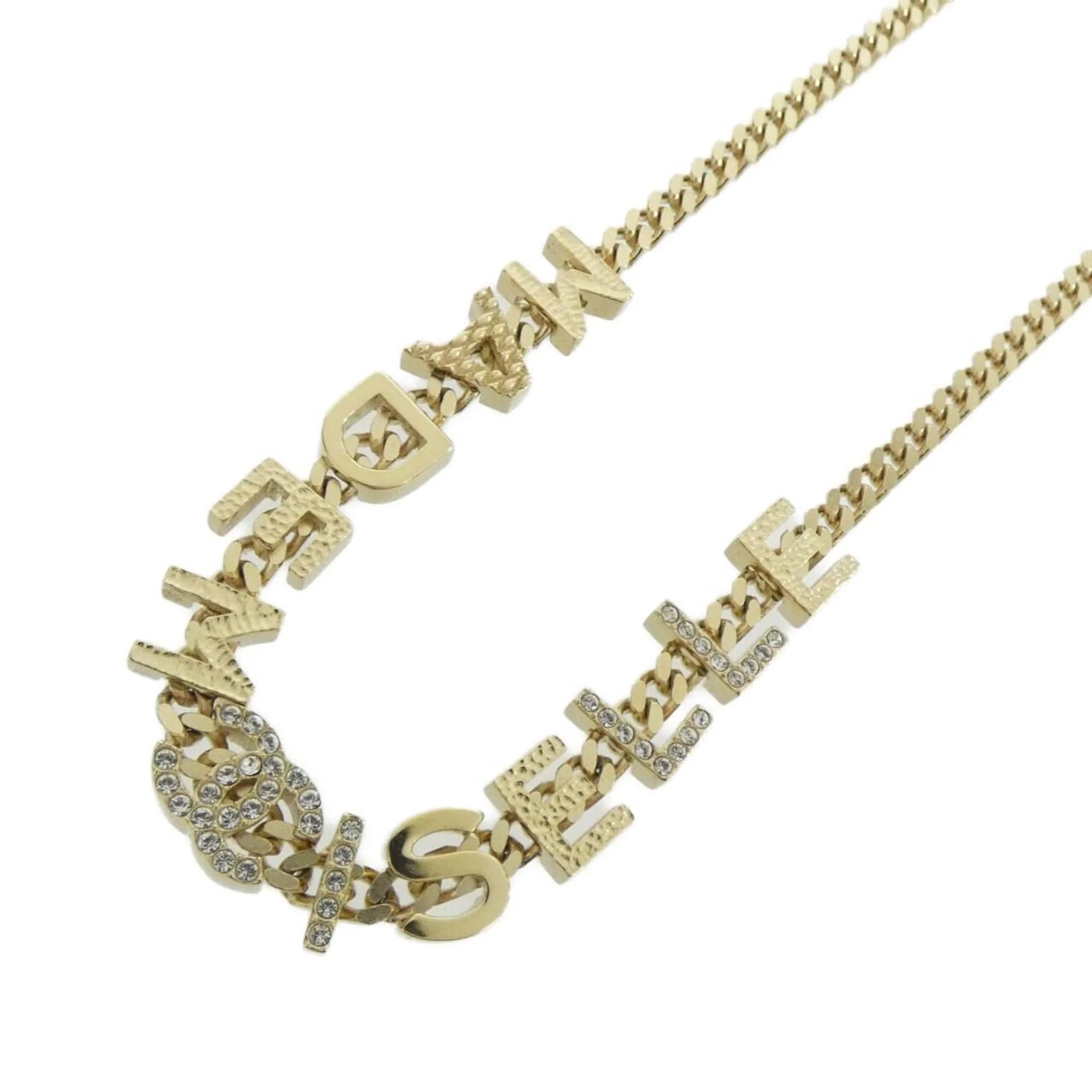 Pendant Necklace Gold with Crystal