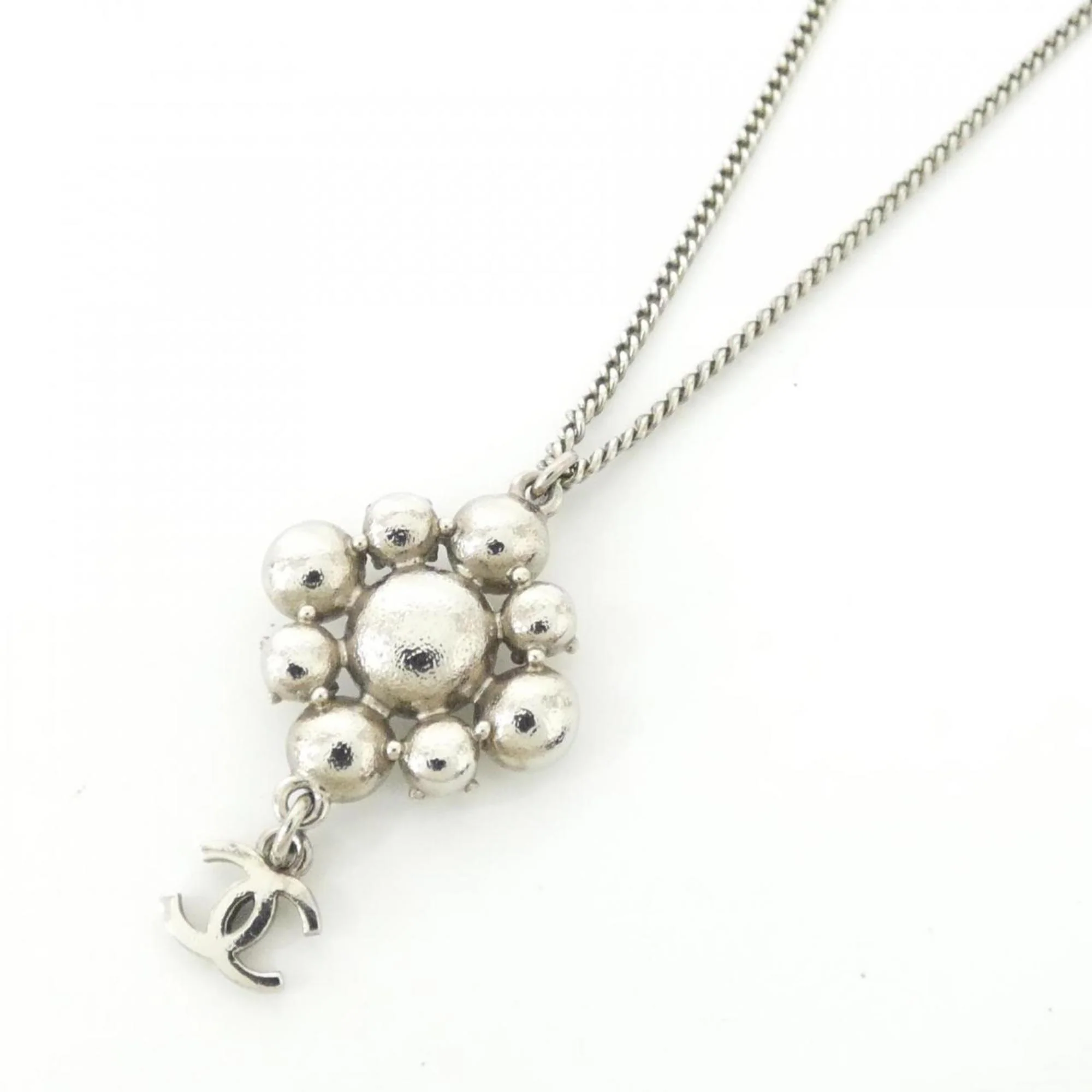 Pendant Necklace Metal Silver and Yellow with Crystal - Image 3