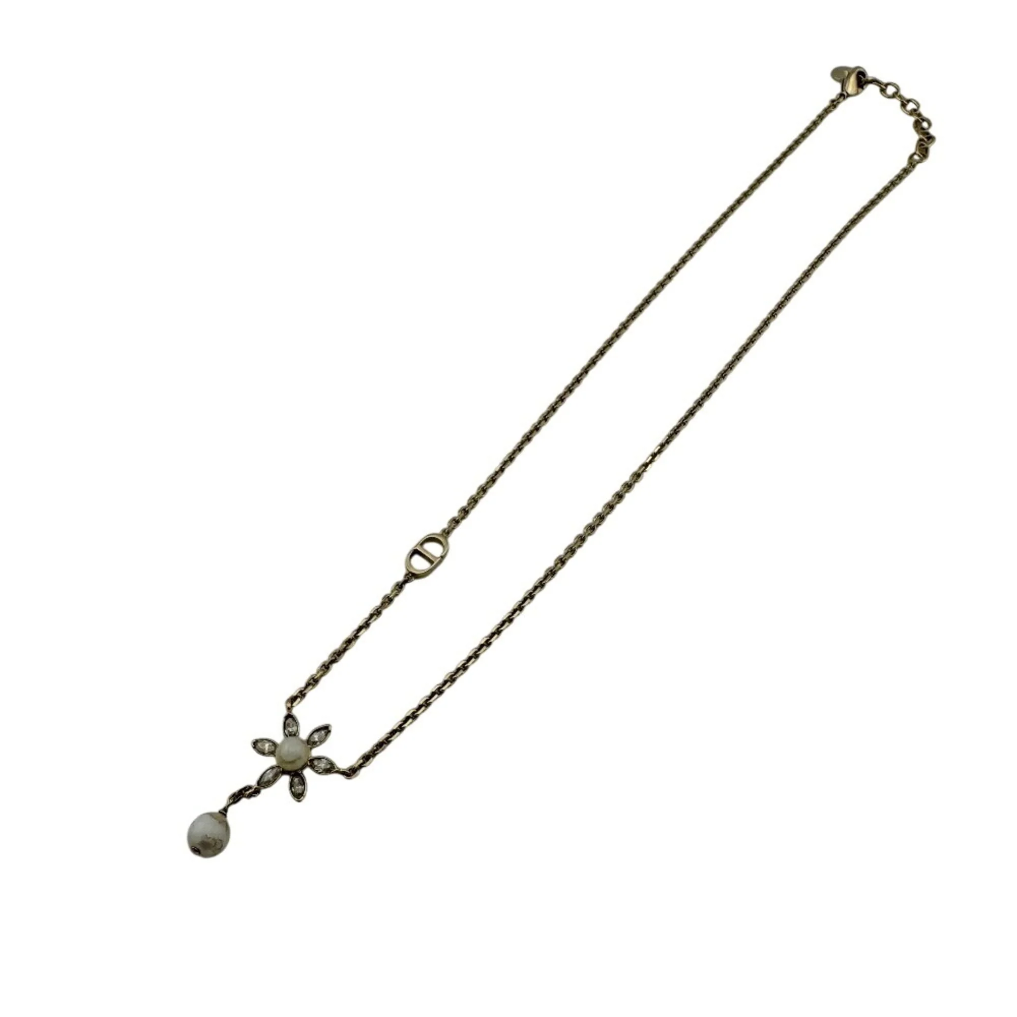 In Bloom Flower Motif Pendant Necklace Gold - Image 2