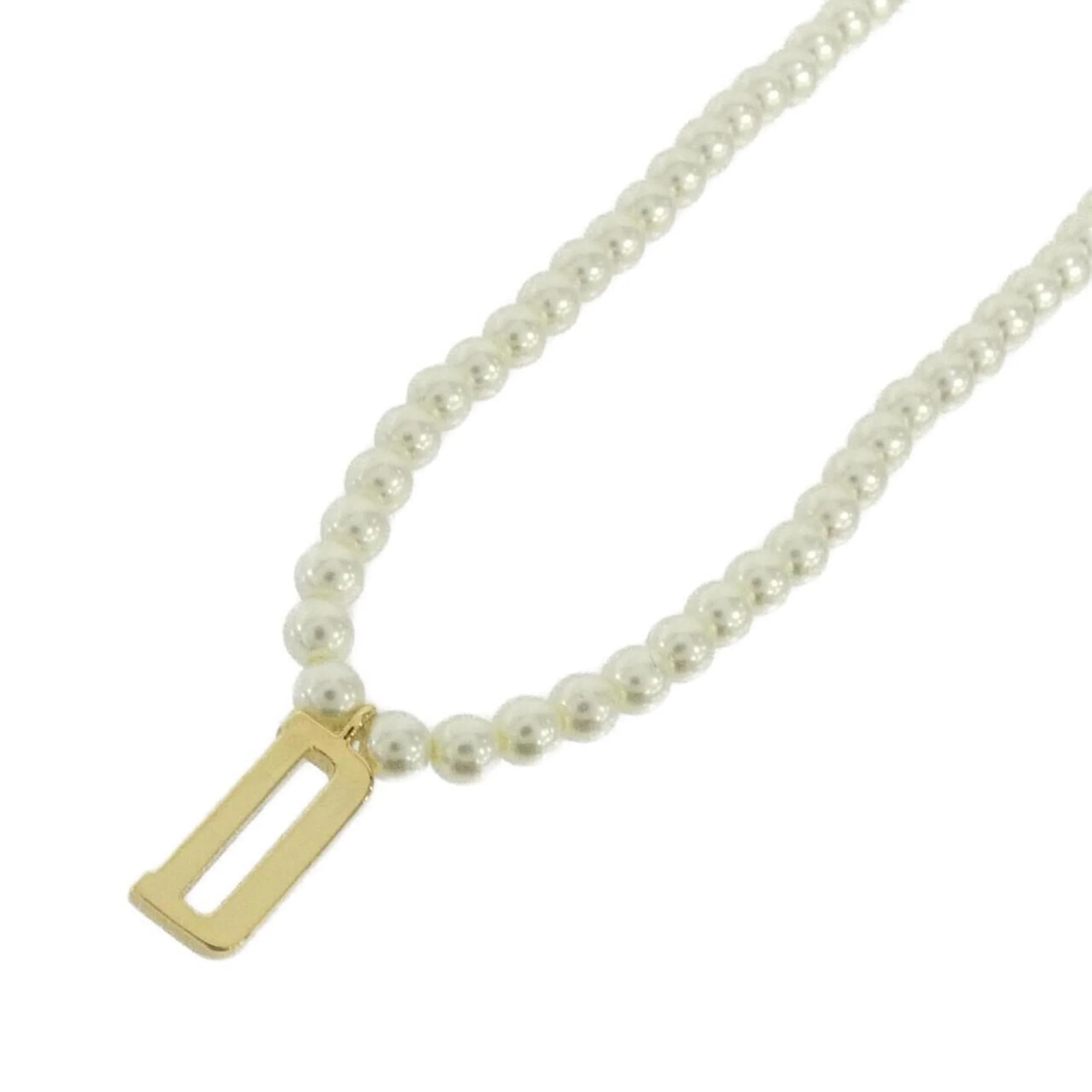Pendant Necklace Gold and White