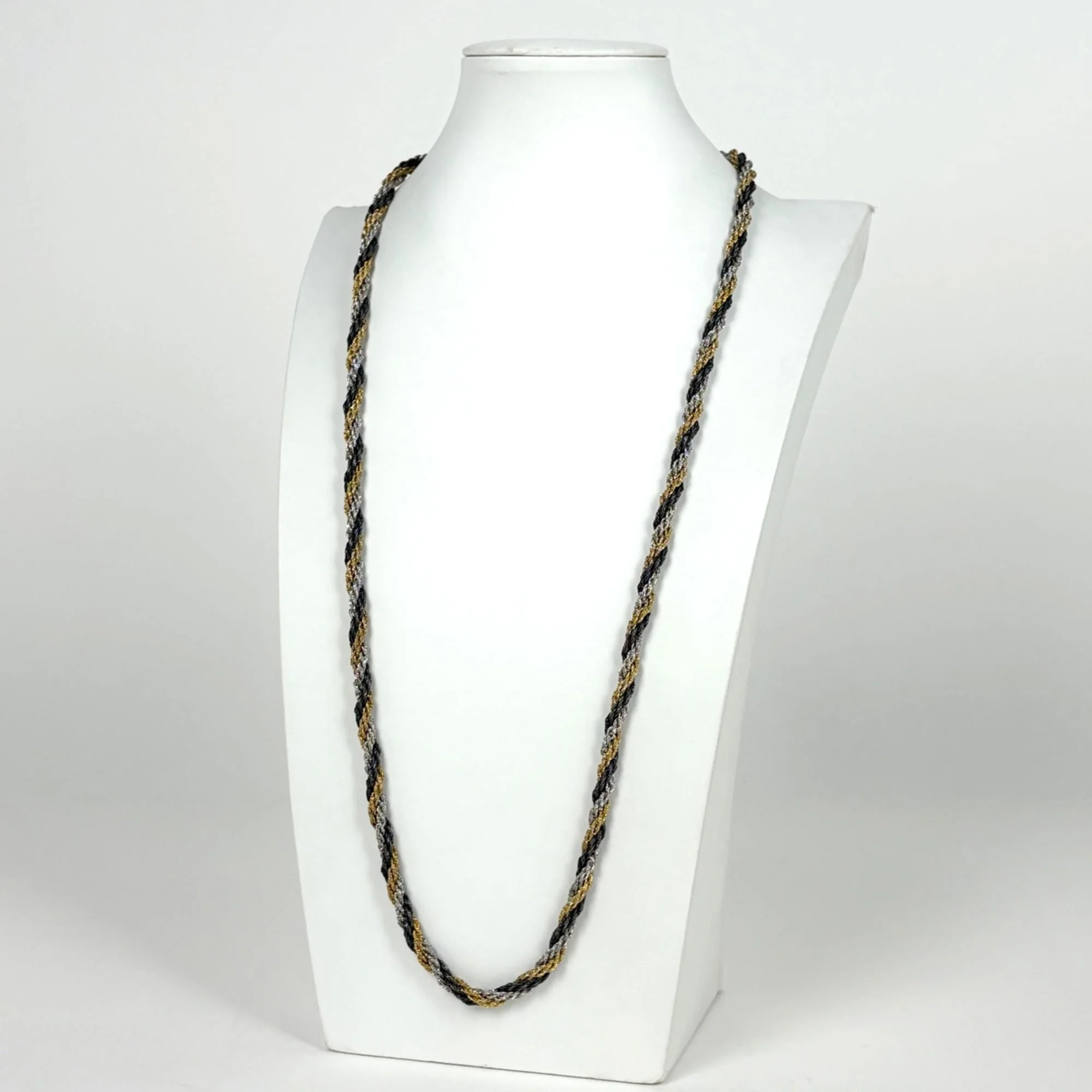 Twist Chain Pendant Necklace Gold and Silver - Image 5