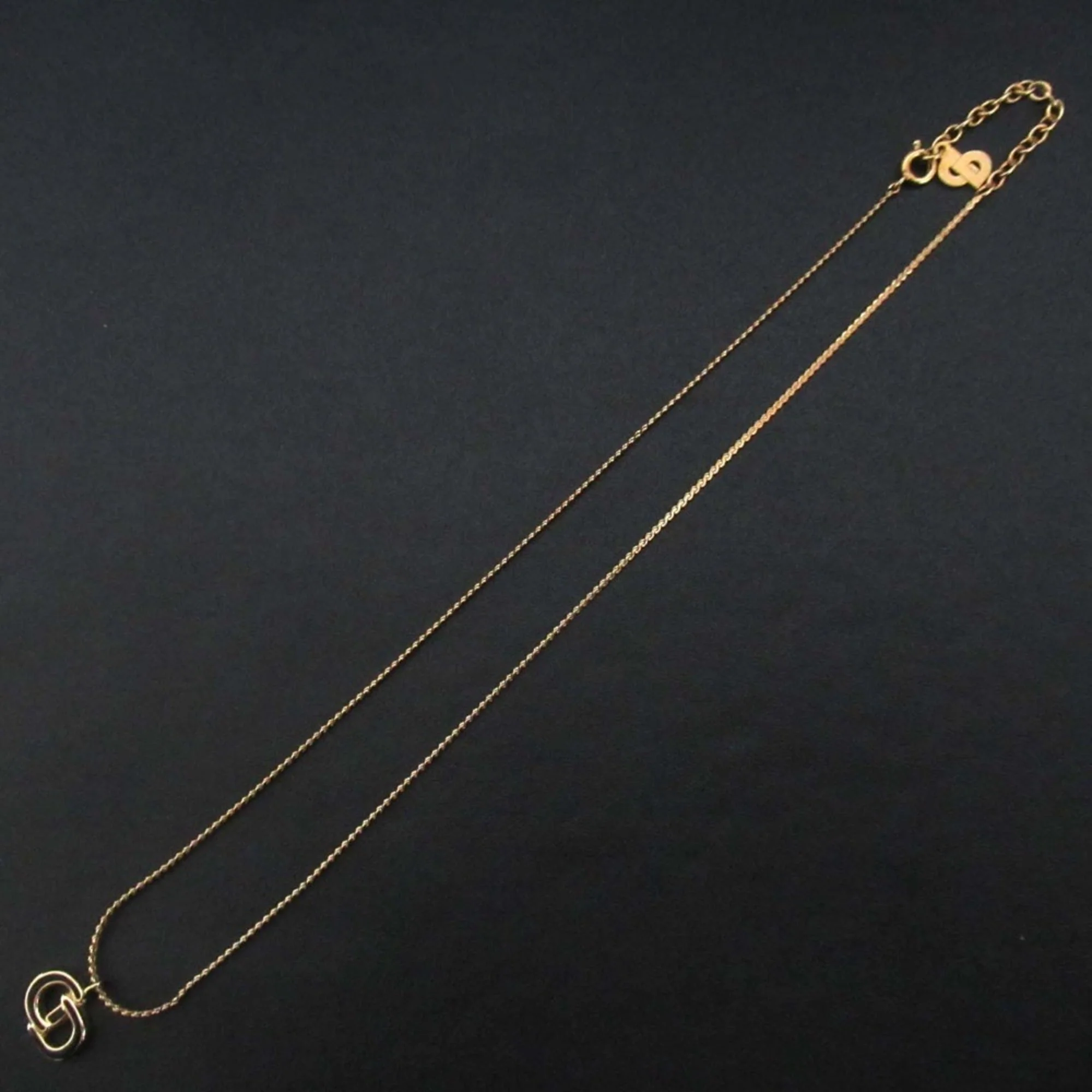 Vintage Logo Pendant Necklace Gold - Image 3
