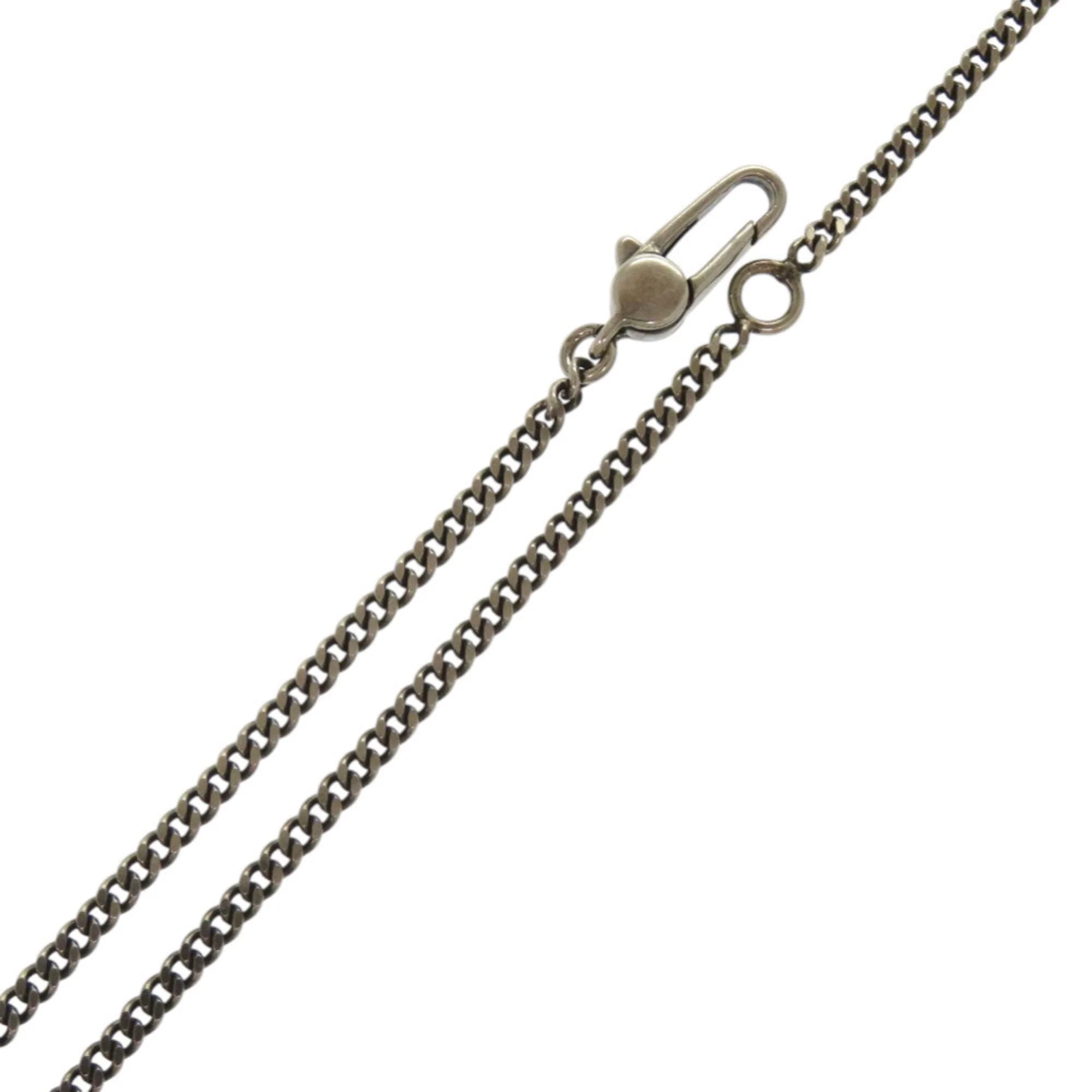 Diamante Plate Pendant Necklace Sterling Silver - Image 7