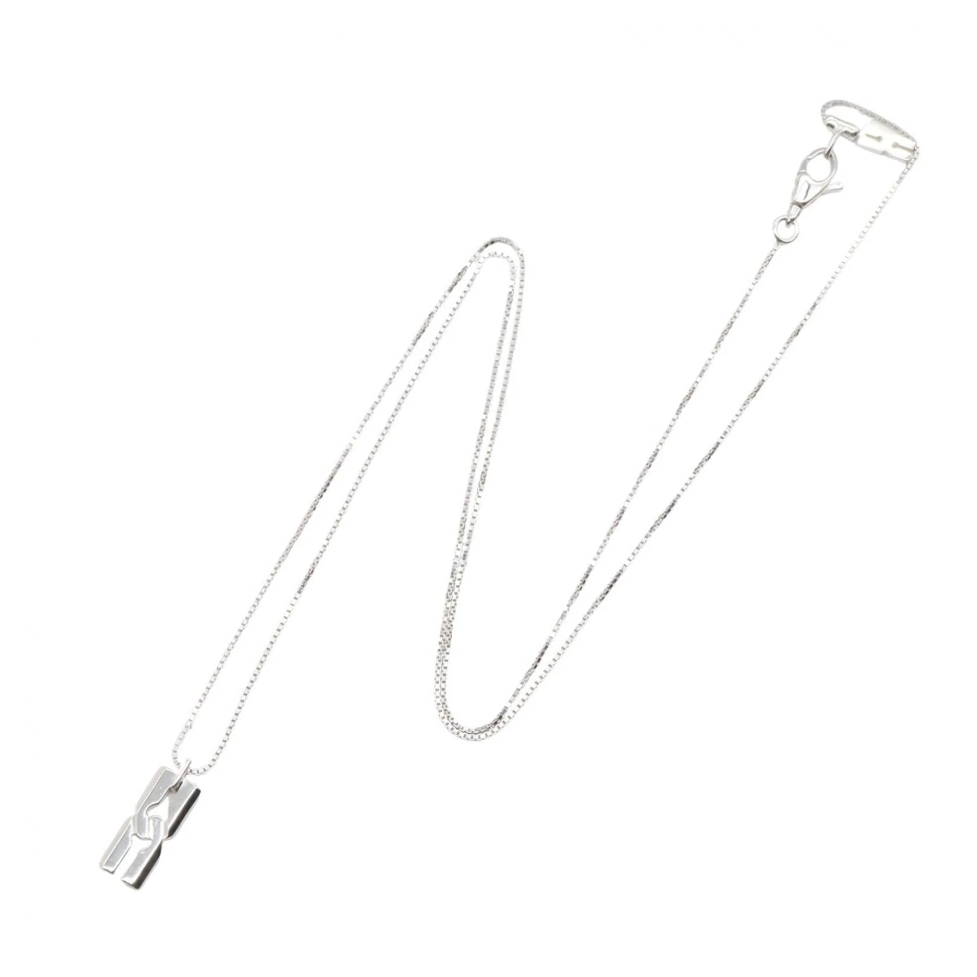 Infinity Knot Pendant Necklace 18K White Gold - Image 2