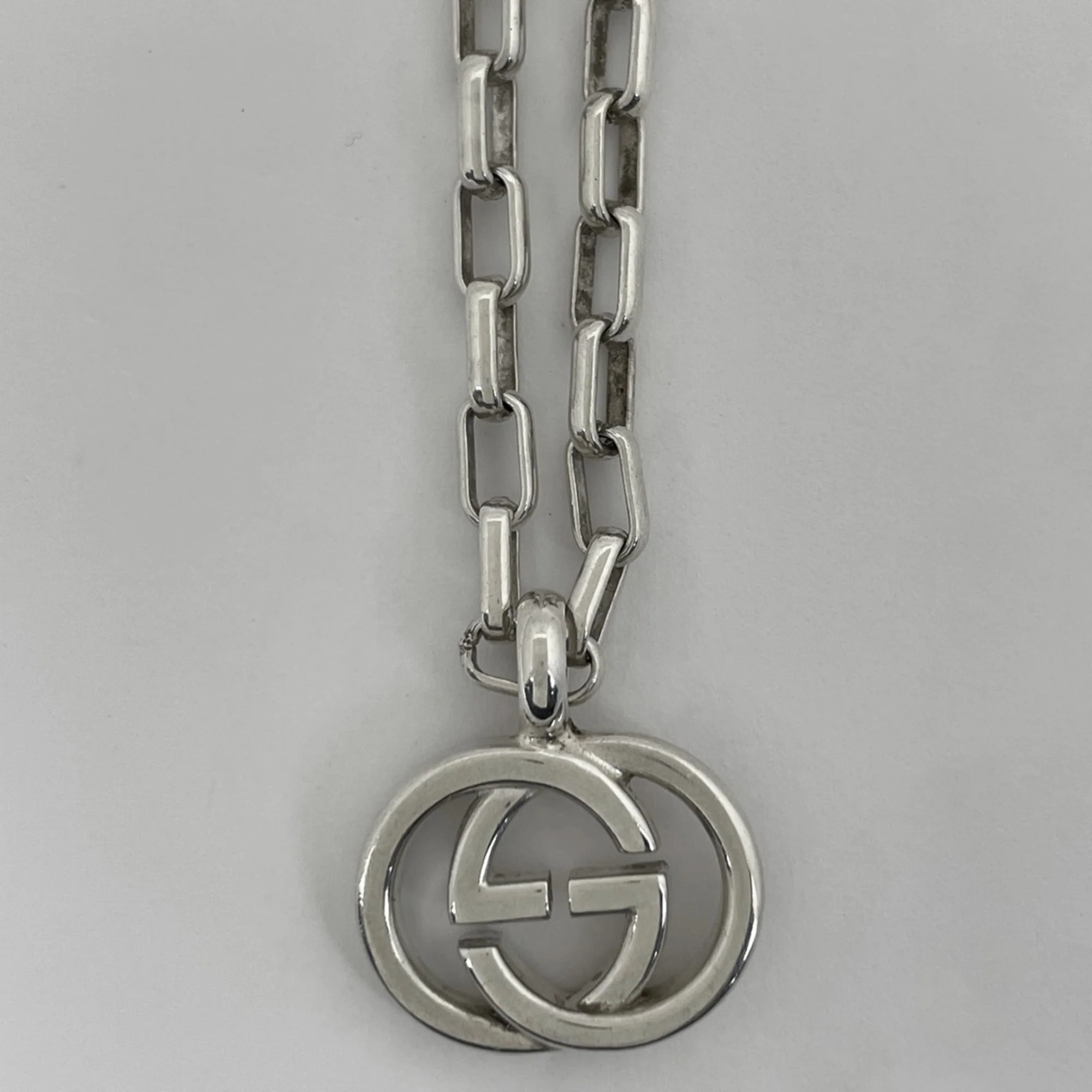 Interlocking G Pendant Necklace Sterling Silver - Image 2