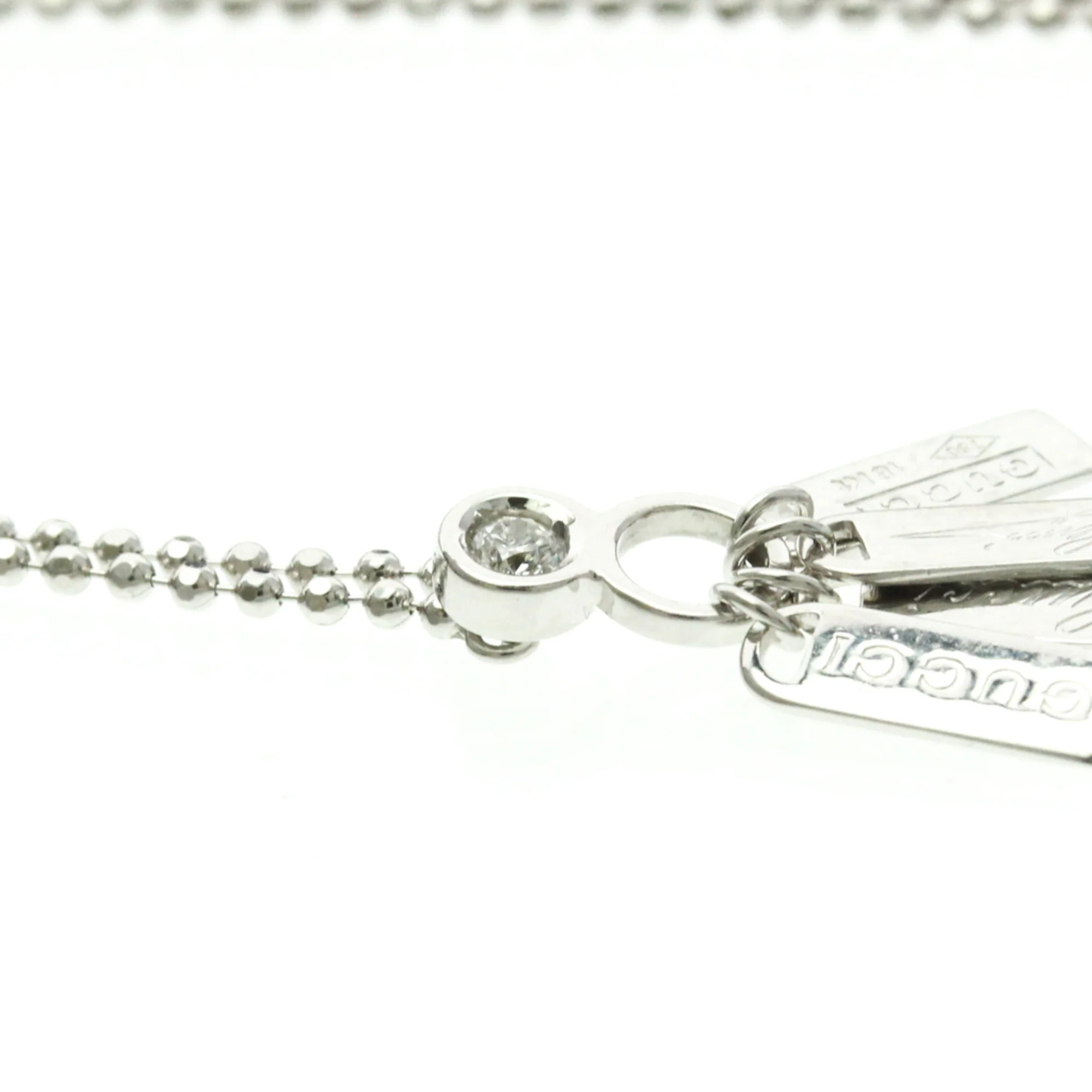 Pendant Necklace 18K White Gold with Diamond - Image 5