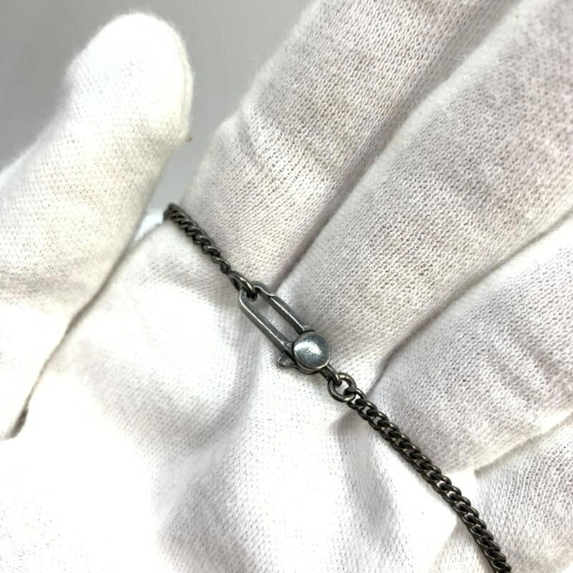 Sherry Line Pendant Necklace Sterling Silver with Diamante - Image 6