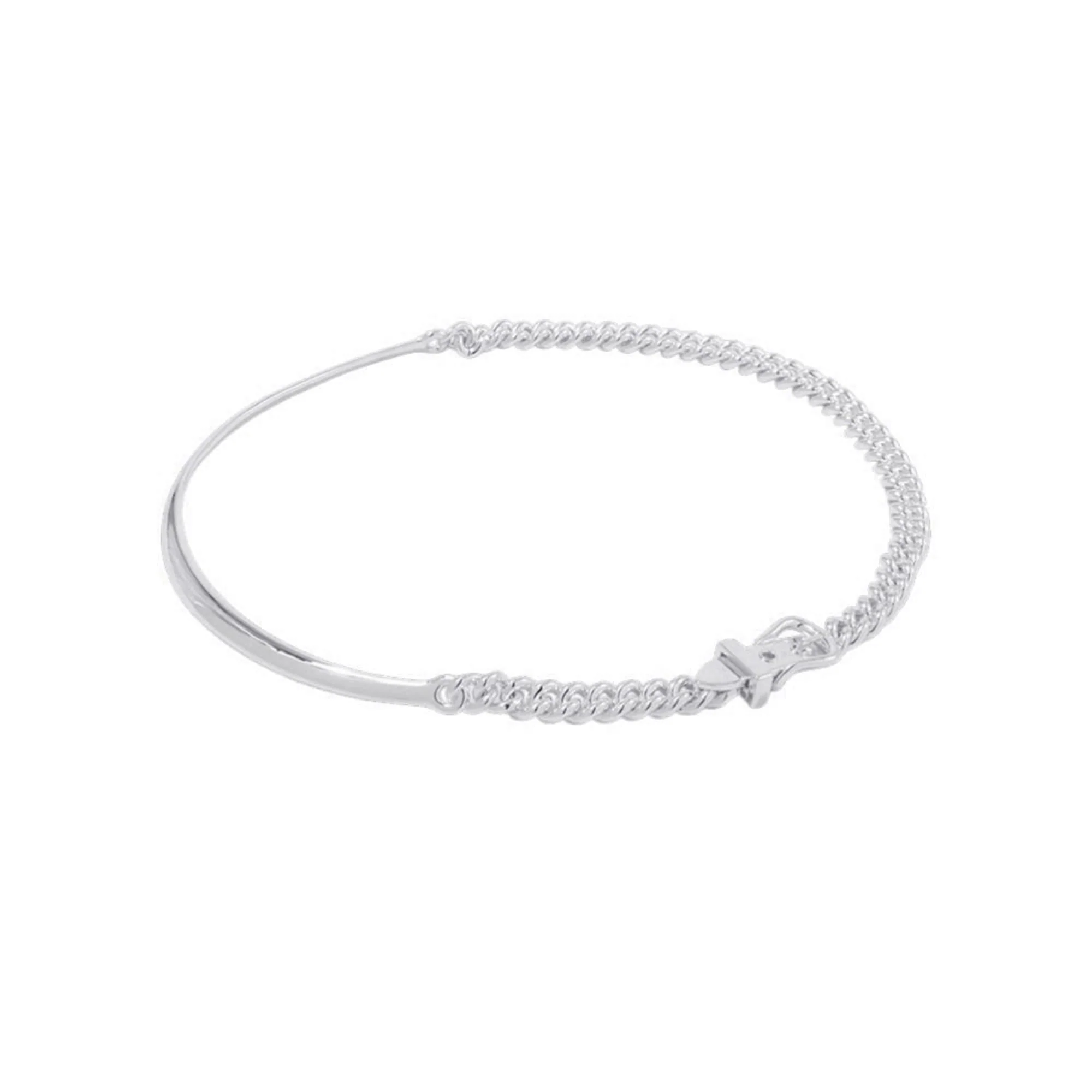 Boucle Cellier Inflexible Pendant Necklace Sterling Silver Mini