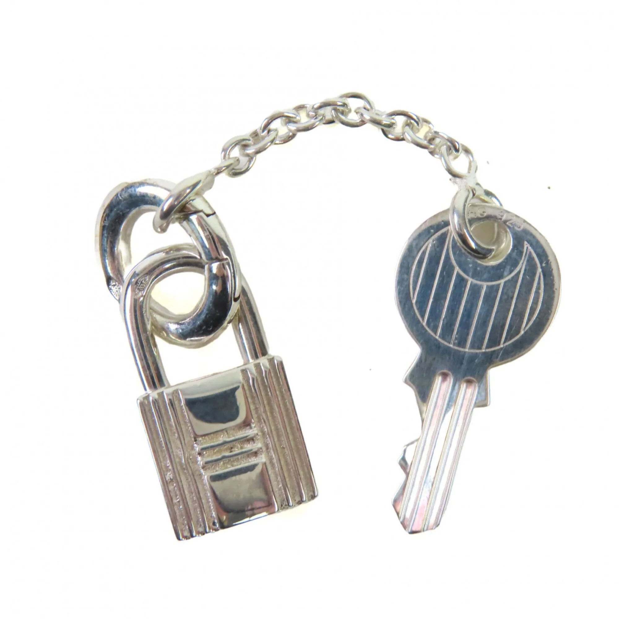 Cadena Key Motif H Pendant Necklace Sterling Silver - Image 2