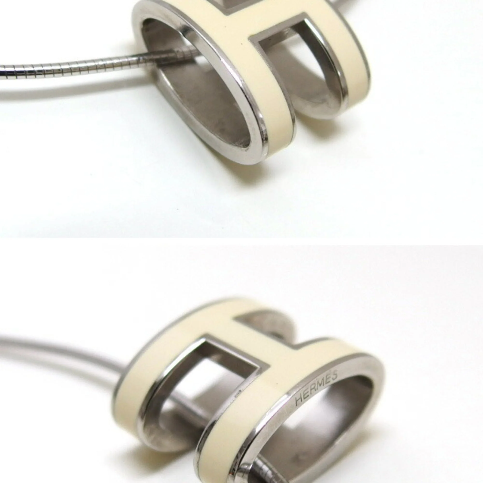 Pop H Pendant Necklace Enamel Sterling Silver - Image 5