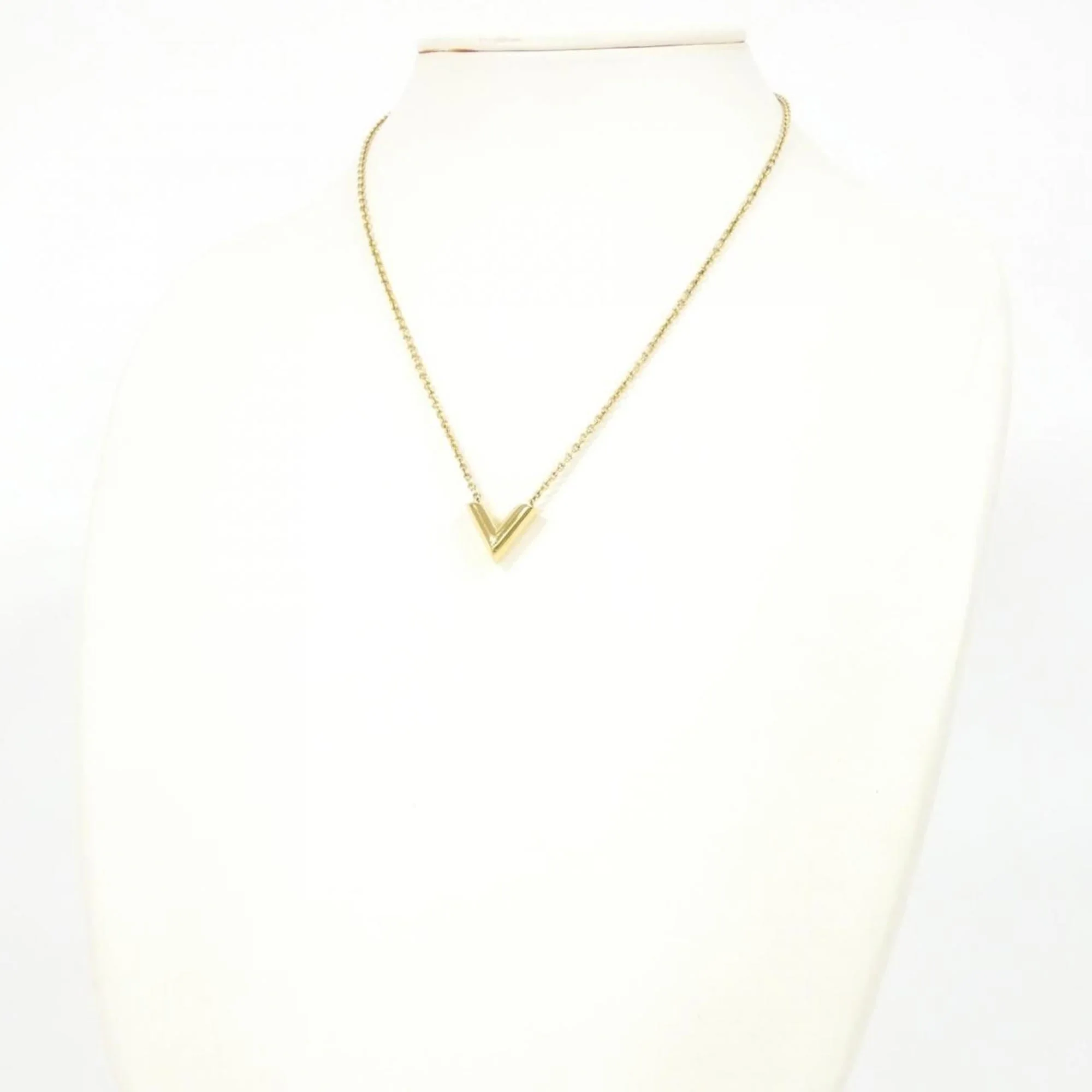 Essential V Pendant Necklace Gold - Image 5