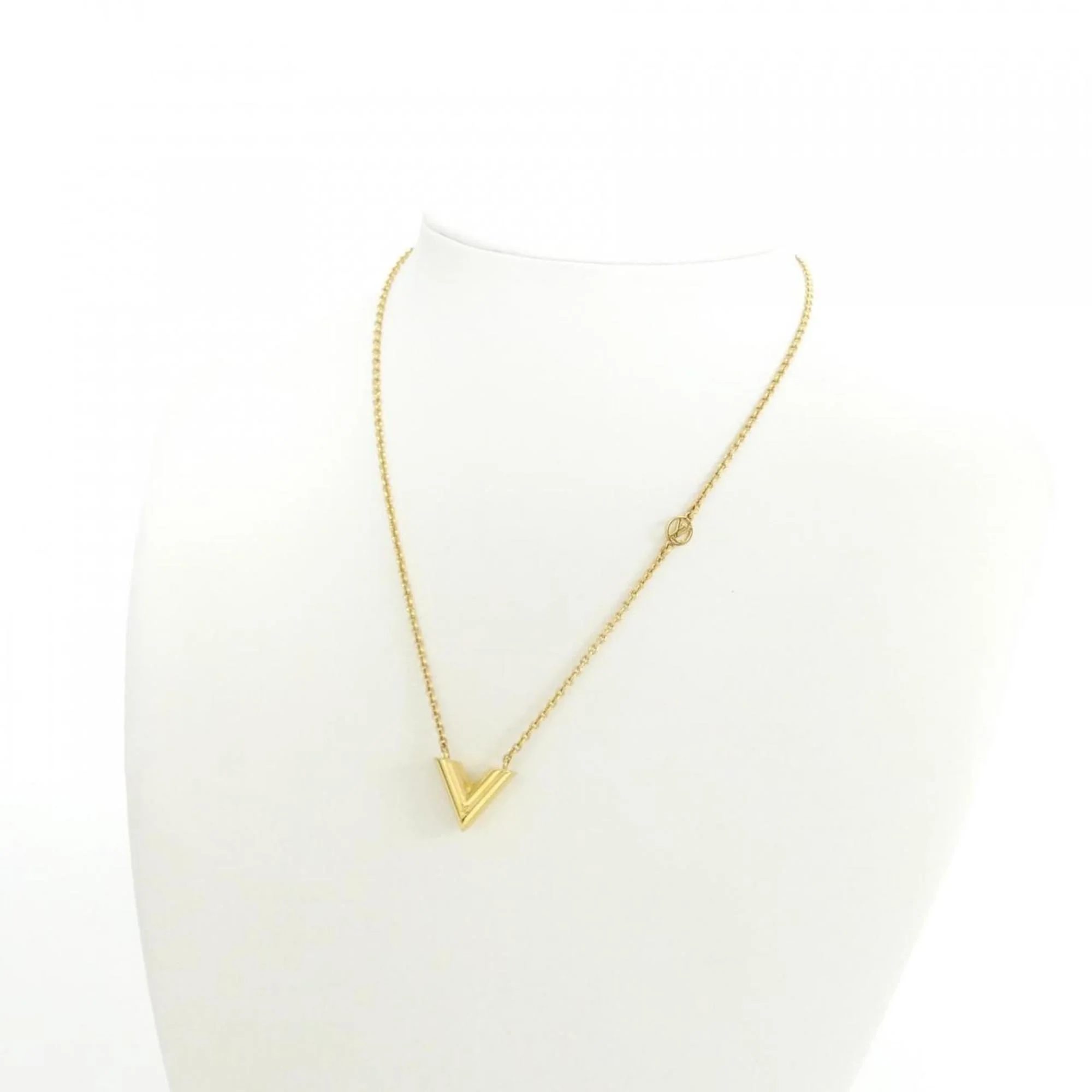 Essential V Pendant Necklace Gold - Image 6