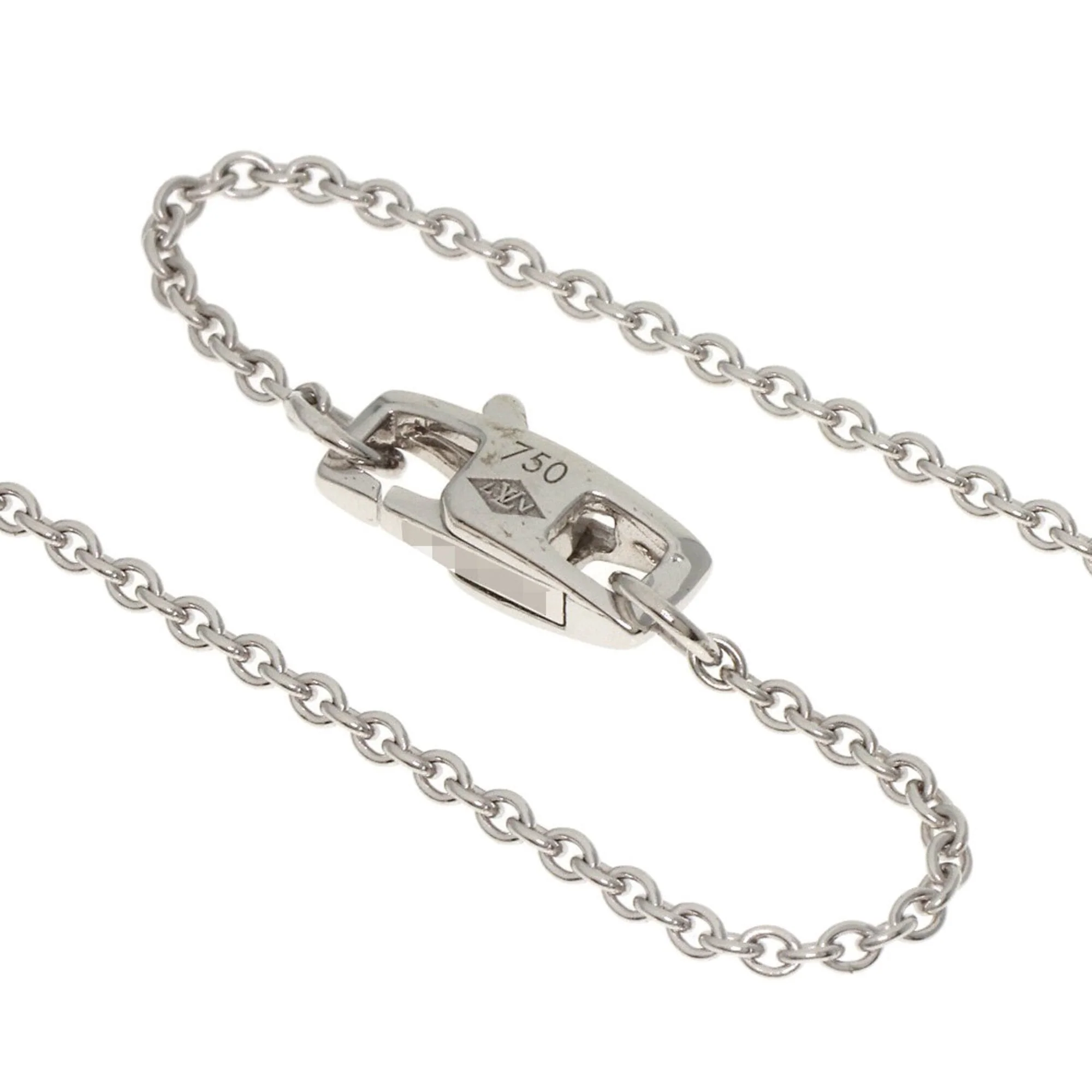 Pendant Necklace 18K White Gold with Sapphire - Image 3