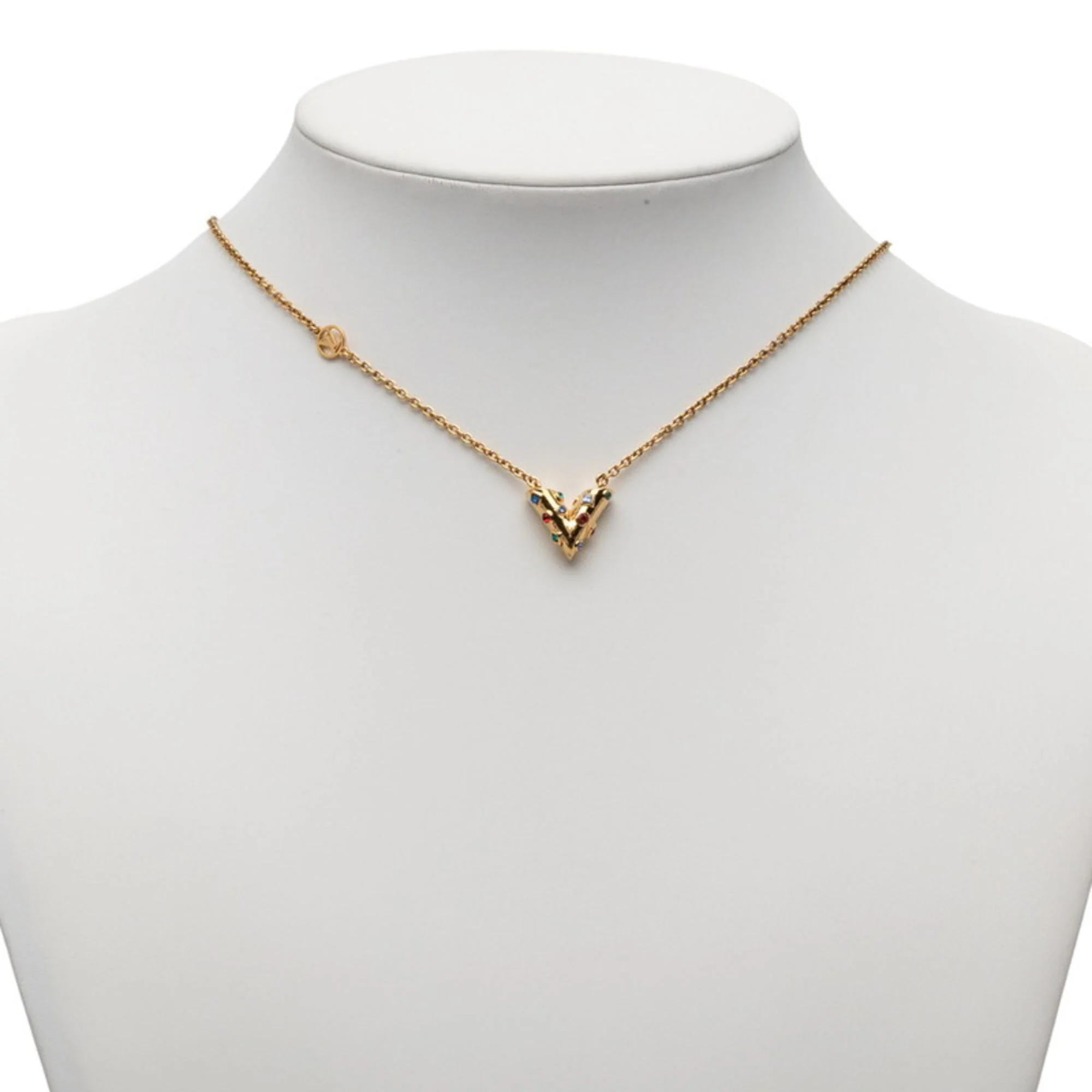 Pendant Necklace Gold Plated Rhinestone - Image 8