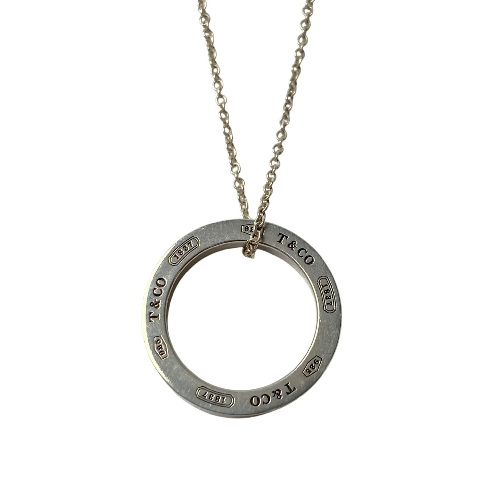 1837 Circle Ring Pendant Necklace Sterling Silver