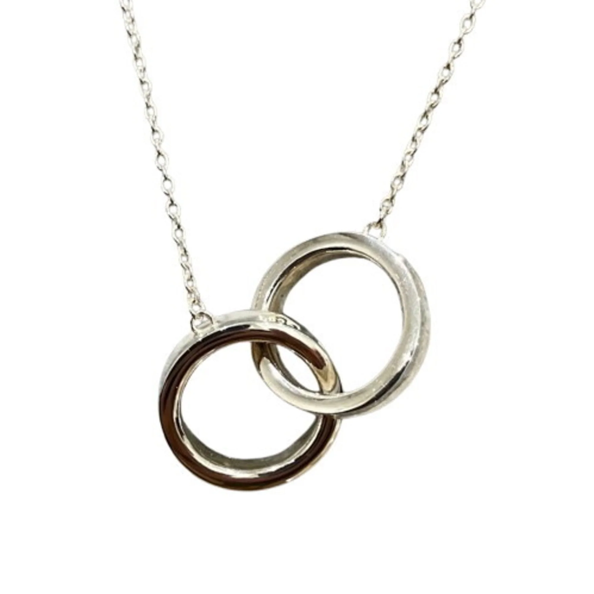 1837 Pendant Necklace Sterling Silver Double Rings