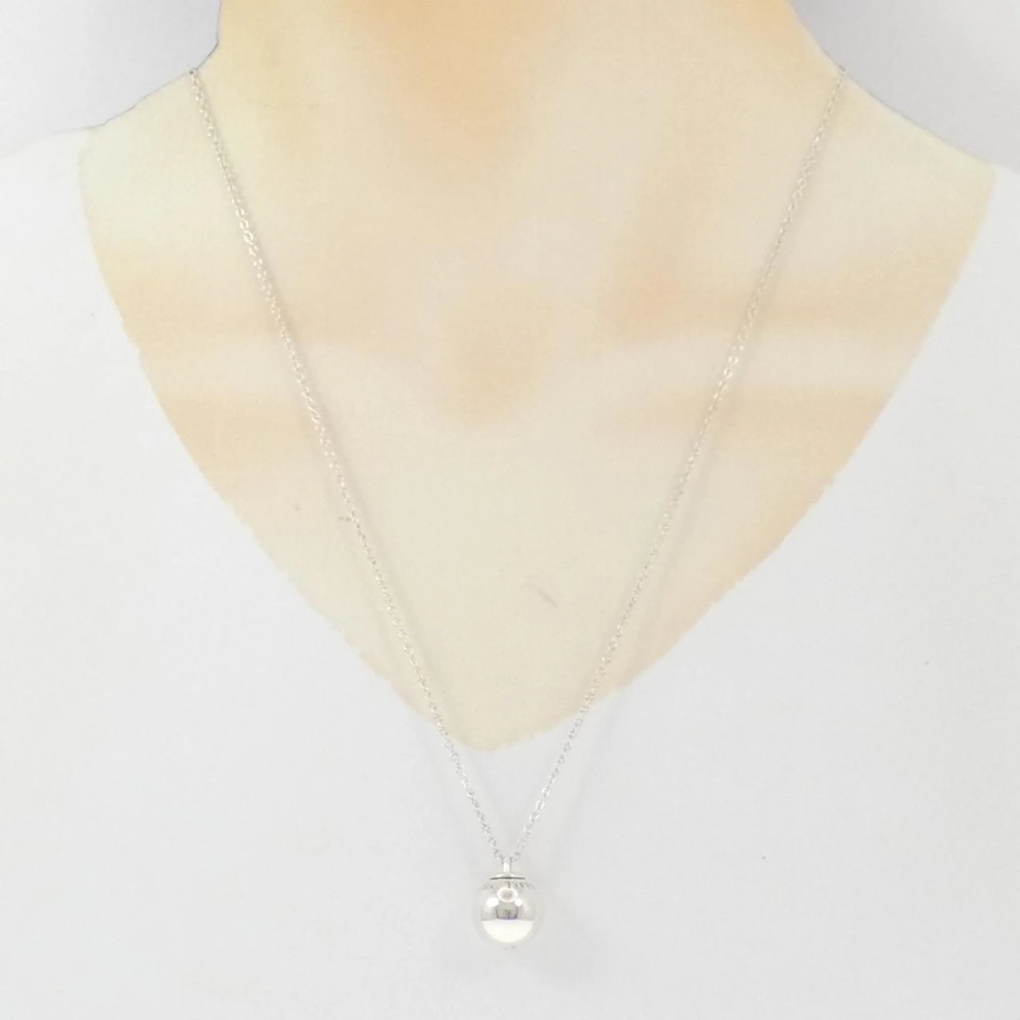 Ball Pendant Necklace Sterling Silver - Image 5