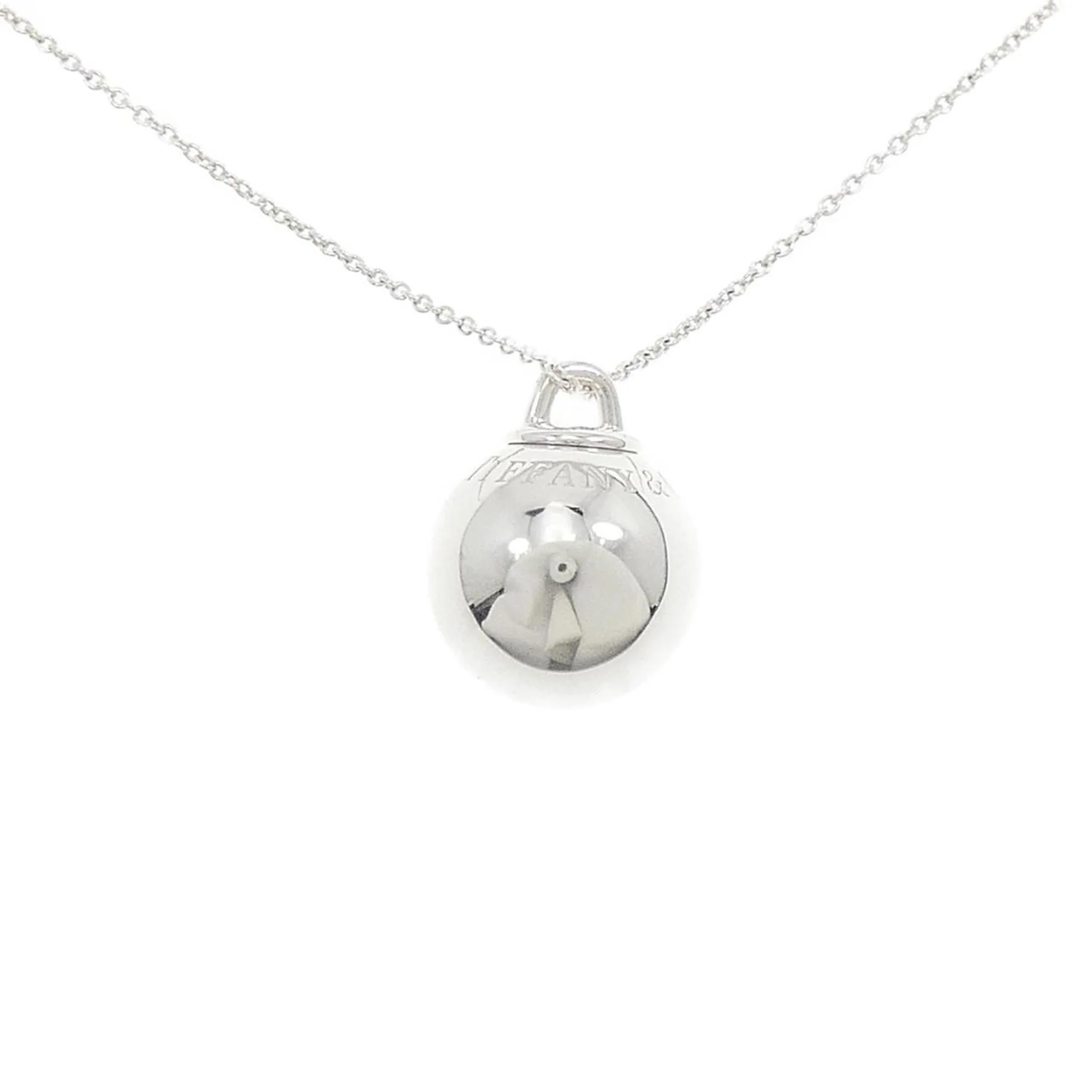 Ball Pendant Necklace Sterling Silver