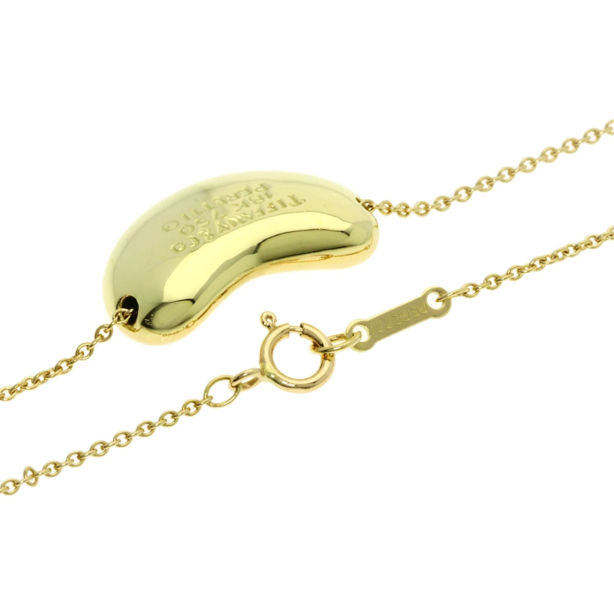 Bean Pendant Necklace 18K Yellow Gold 10.4mm - Image 2