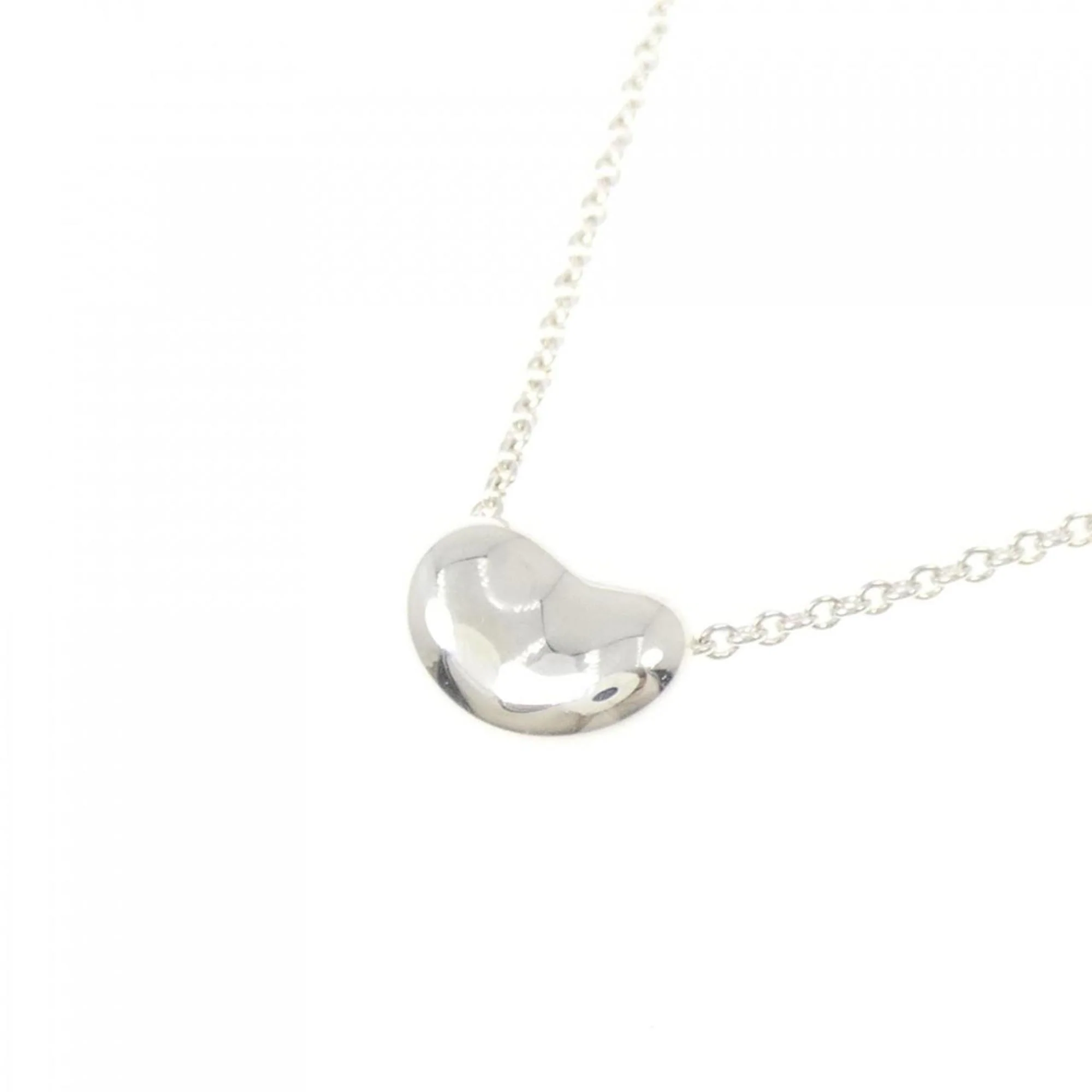 Bean Pendant Necklace Sterling Silver 6.3mm - Image 3