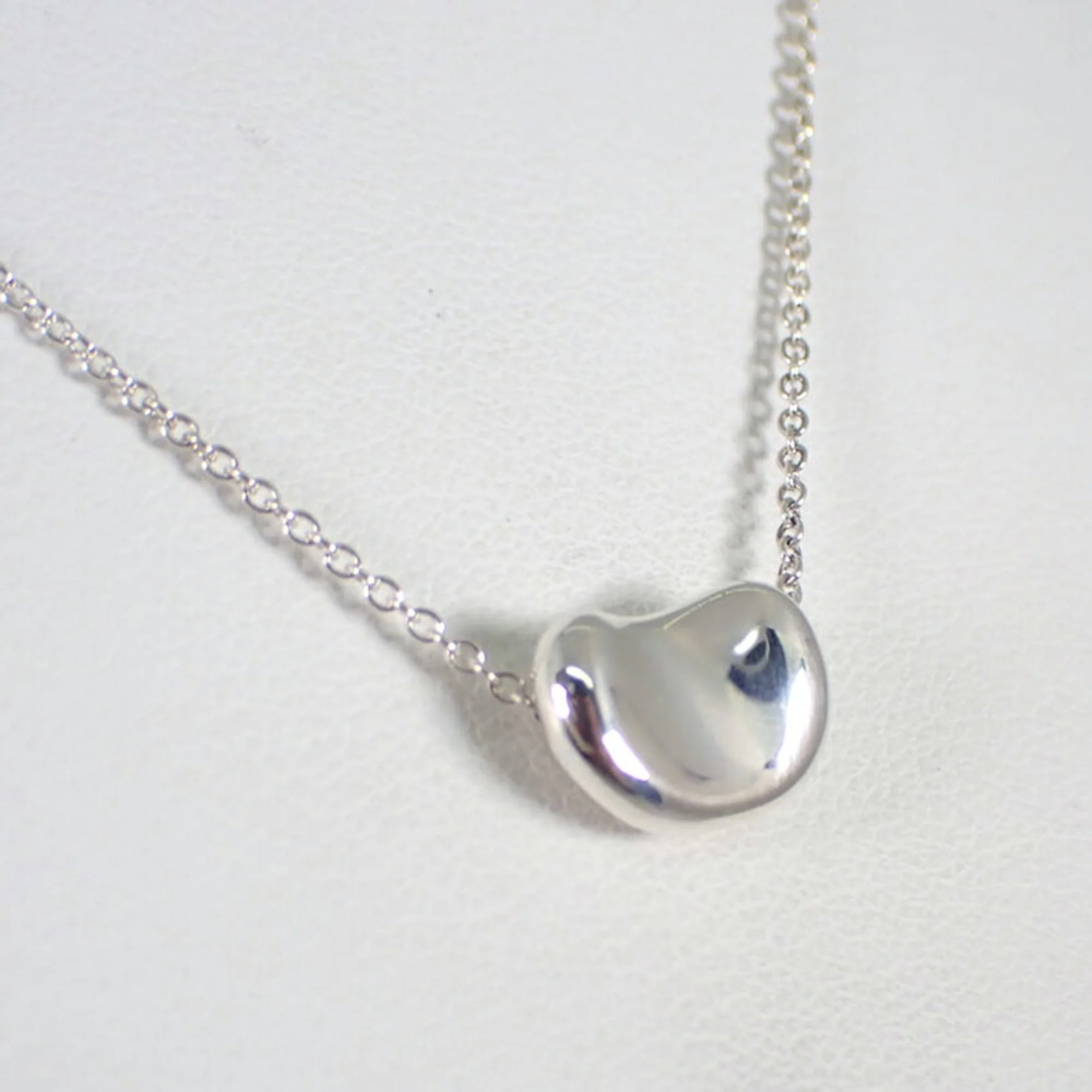 Bean Pendant Necklace Sterling Silver 7.8mm - Image 4