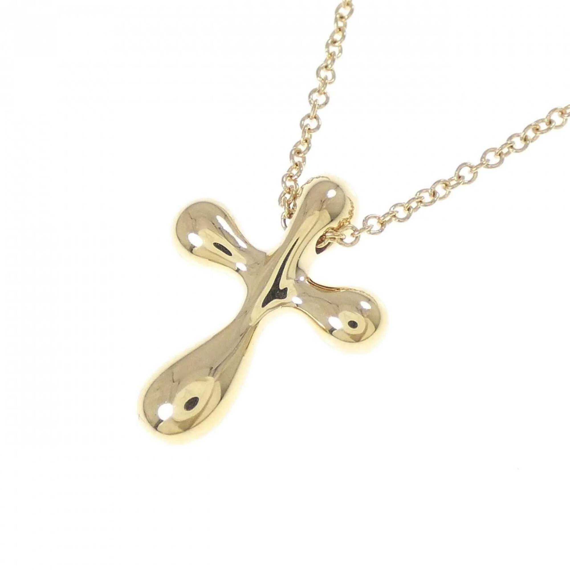 Cross Pendant Necklace 18K Yellow Gold - Image 3