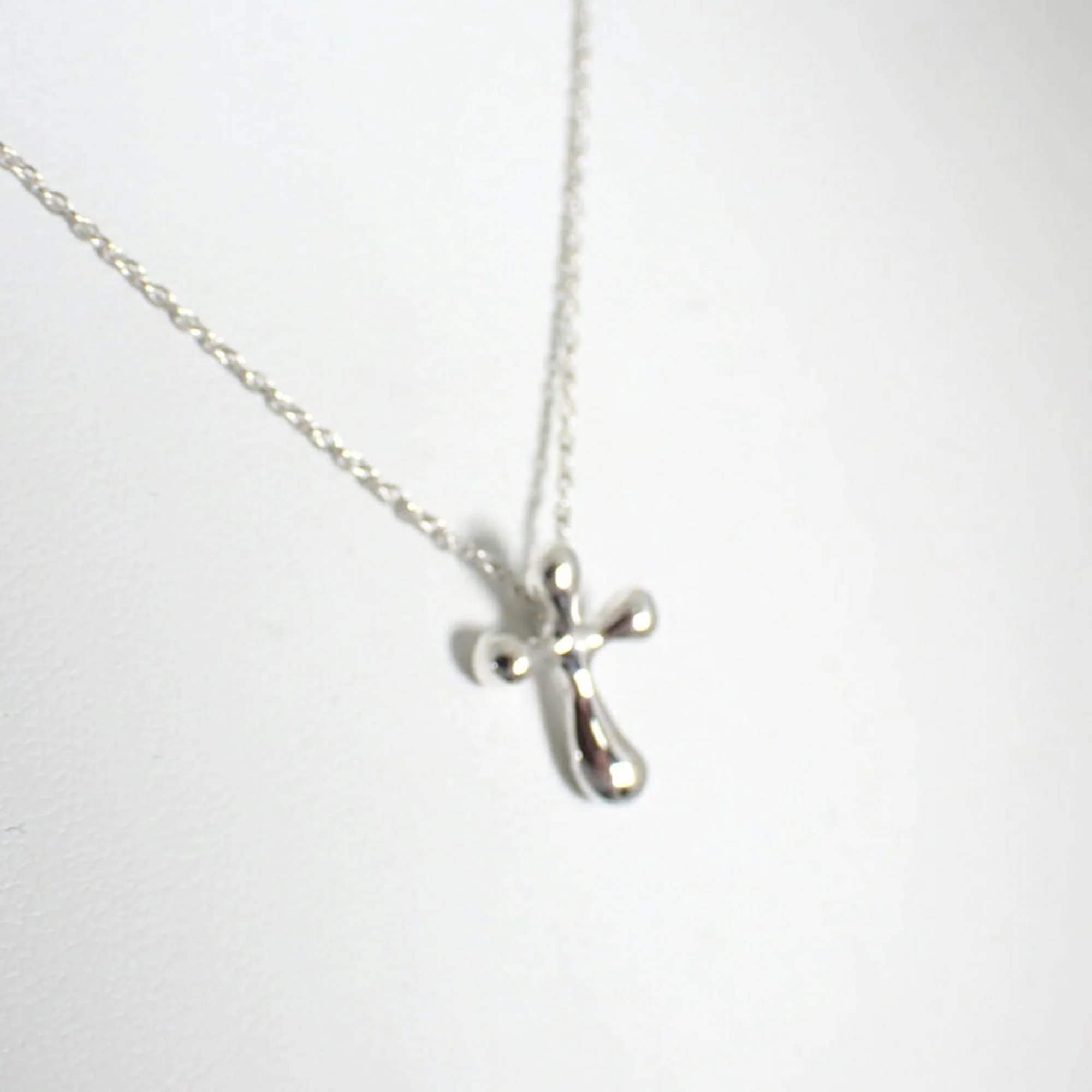 Cross Pendant Necklace Sterling Silver Small - Image 4
