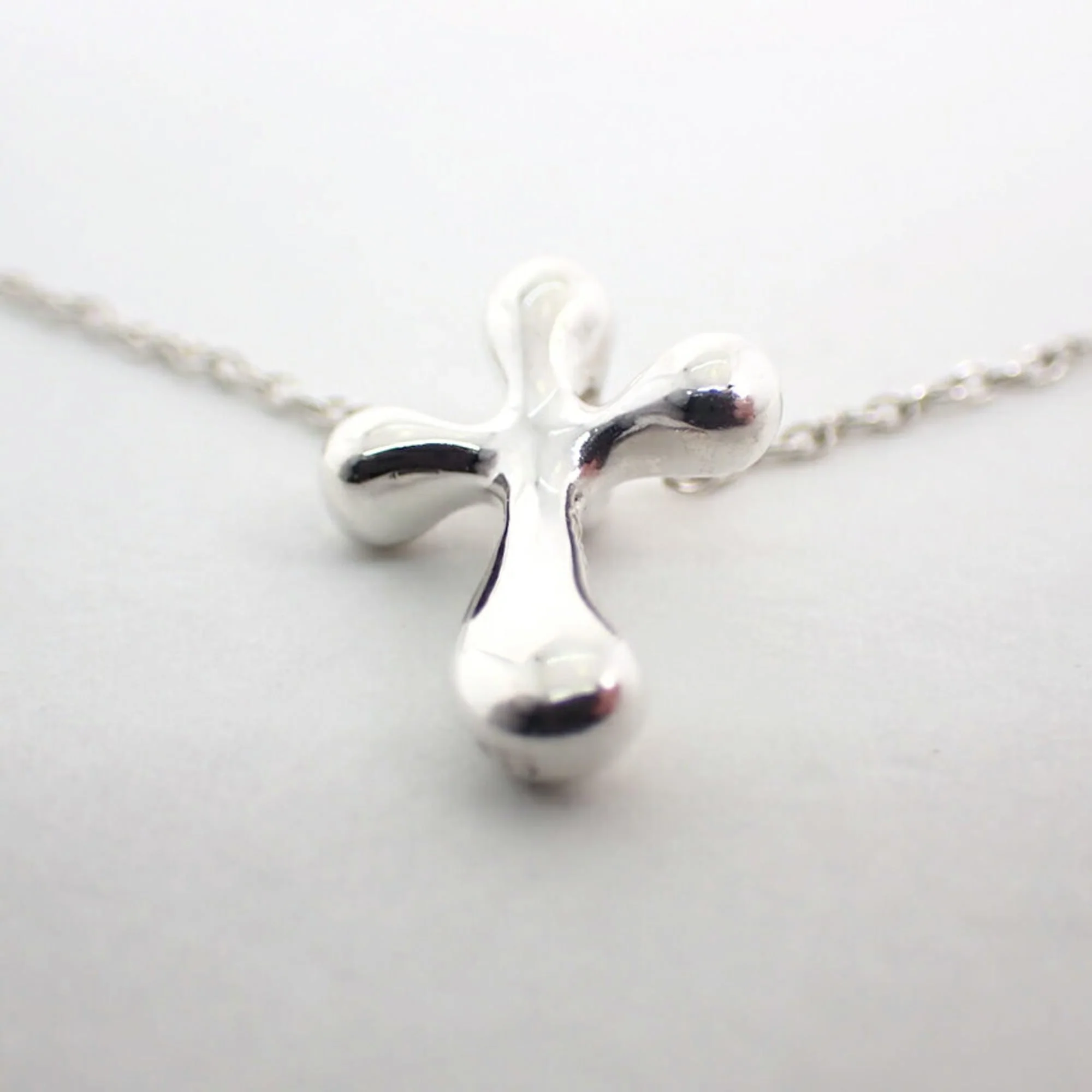 Cross Pendant Necklace Sterling Silver Small - Image 9
