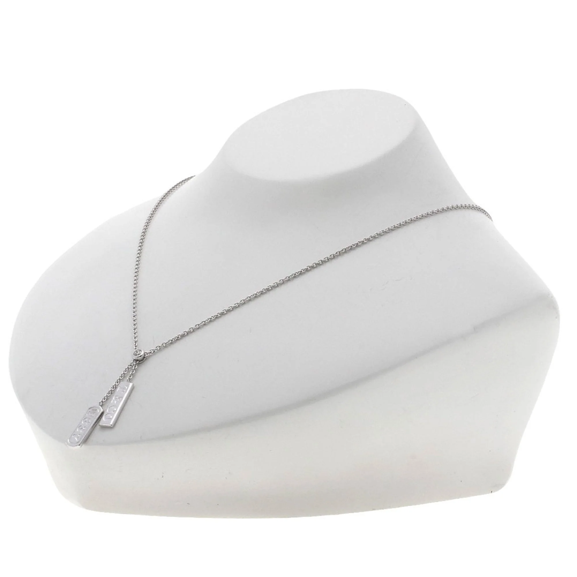 Double Bar 1837 Pendant Necklace 18K White Gold - Image 5