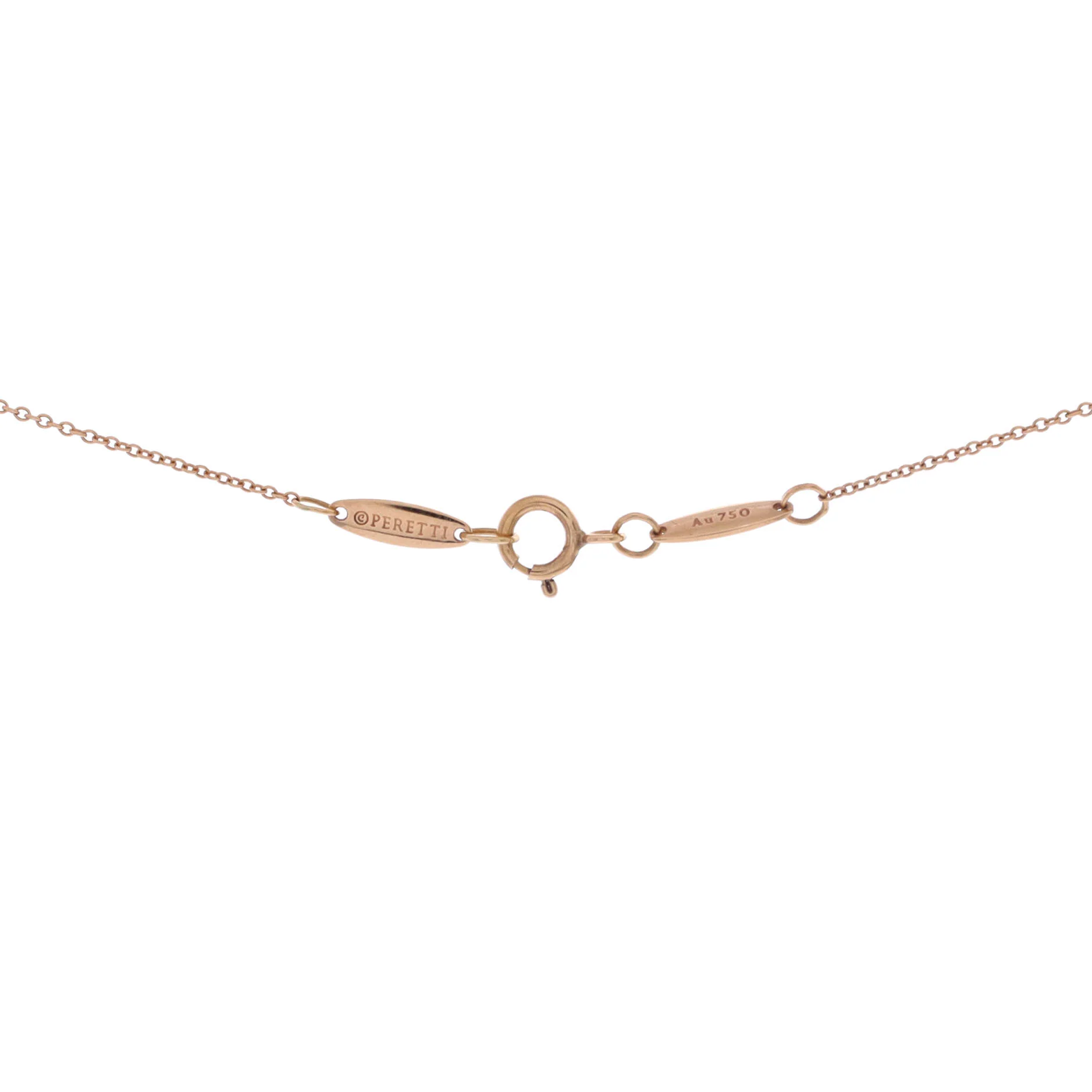 Elsa Peretti Bean Pendant Necklace 18K Rose Gold 6.5mm - Image 4