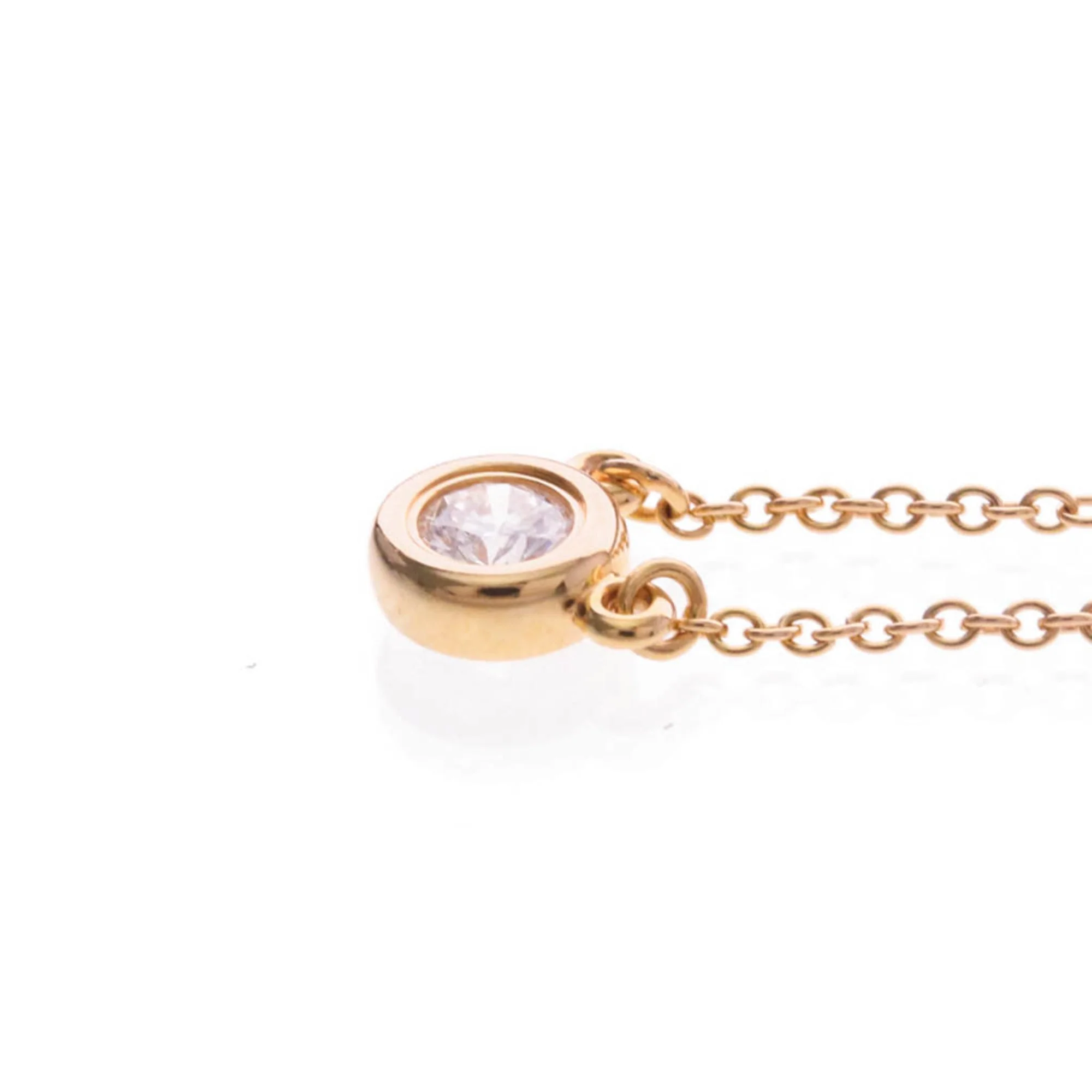 Elsa Peretti Diamonds By The Yard Pendant Necklace 18K Rose Gold and Diamond - Image 3