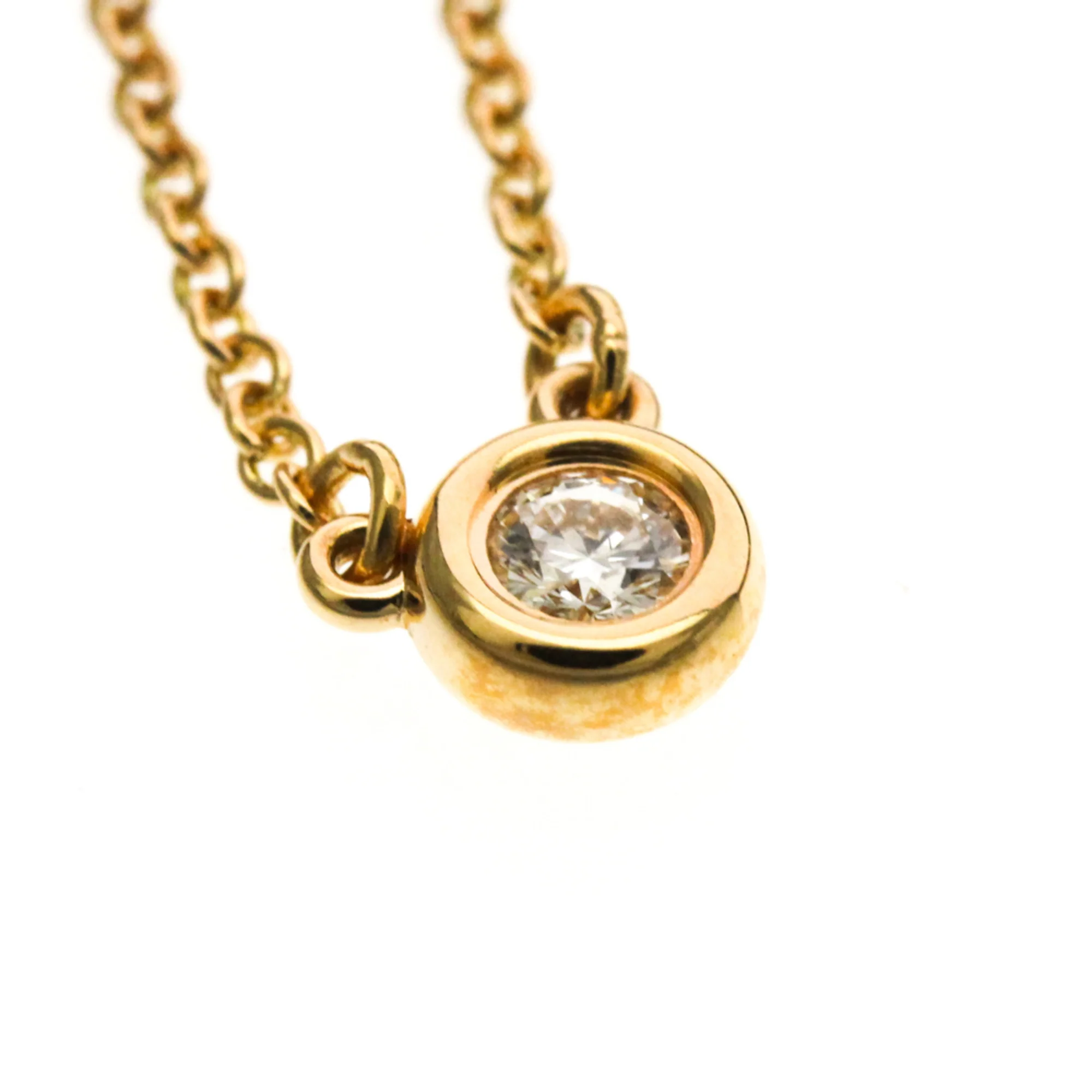 Elsa Peretti Diamonds By The Yard Pendant Necklace 18K Rose Gold and Diamond - Image 7