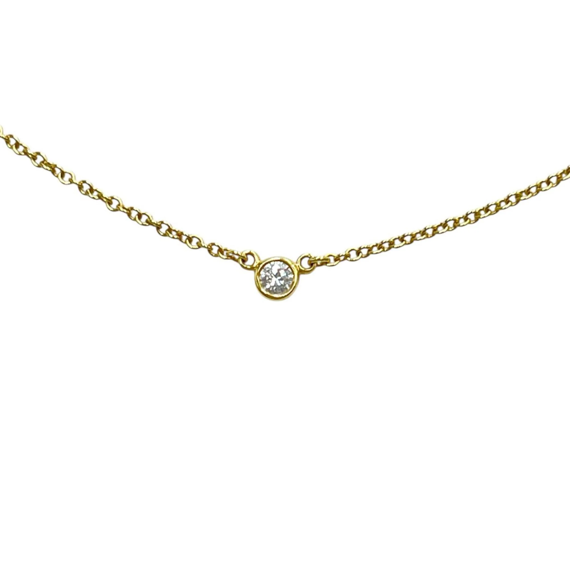 Elsa Peretti Diamonds By The Yard Pendant Necklace 18K Yellow Gold and Diamond
