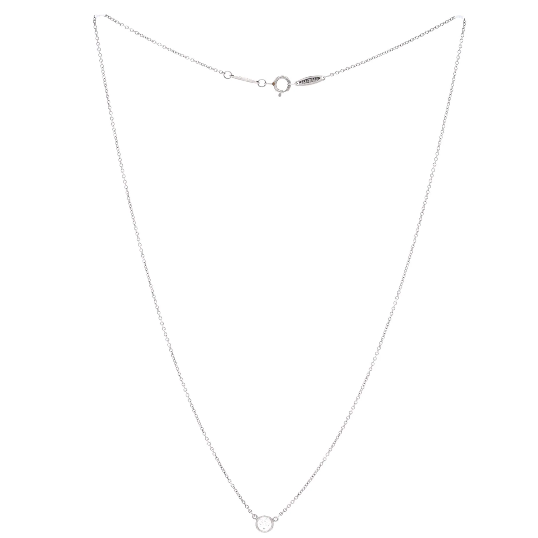 Elsa Peretti Diamonds By The Yard Pendant Necklace Platinum with Diamond 0.20-0.29CT - Image 3