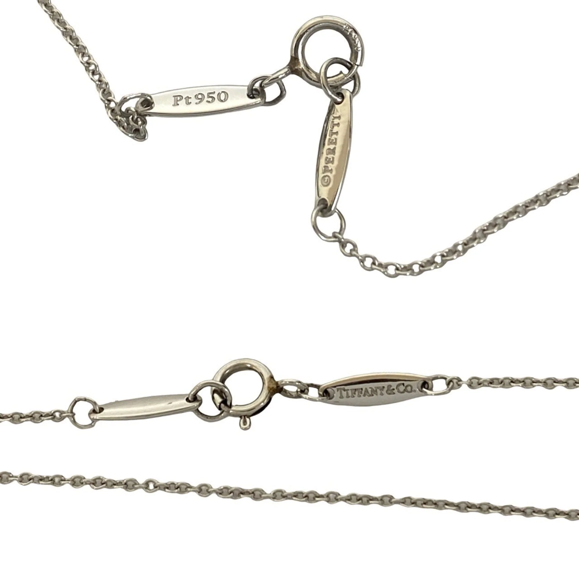 Elsa Peretti Diamonds By The Yard Pendant Necklace Sterling Silver and Platinum and Diamond - Image 3