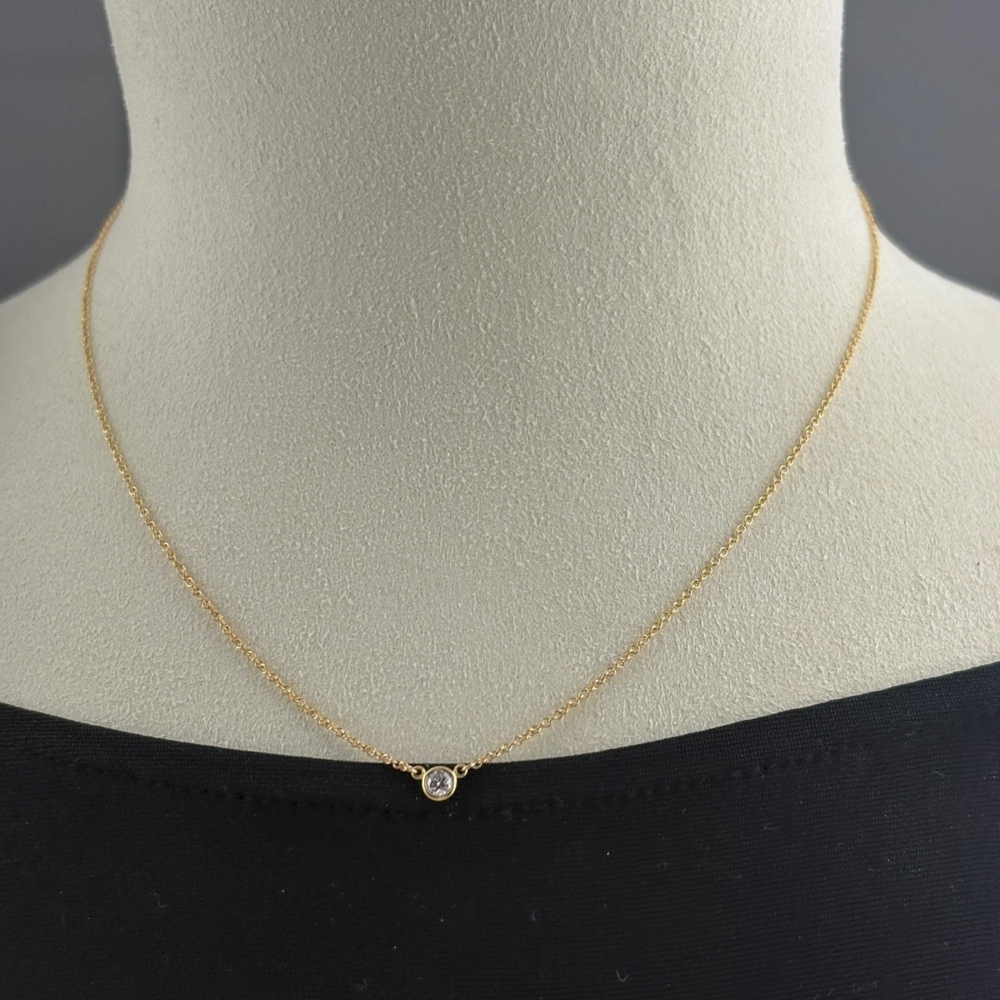 Elsa Peretti Pendant Necklace 18K Yellow Gold 4mm - Image 3
