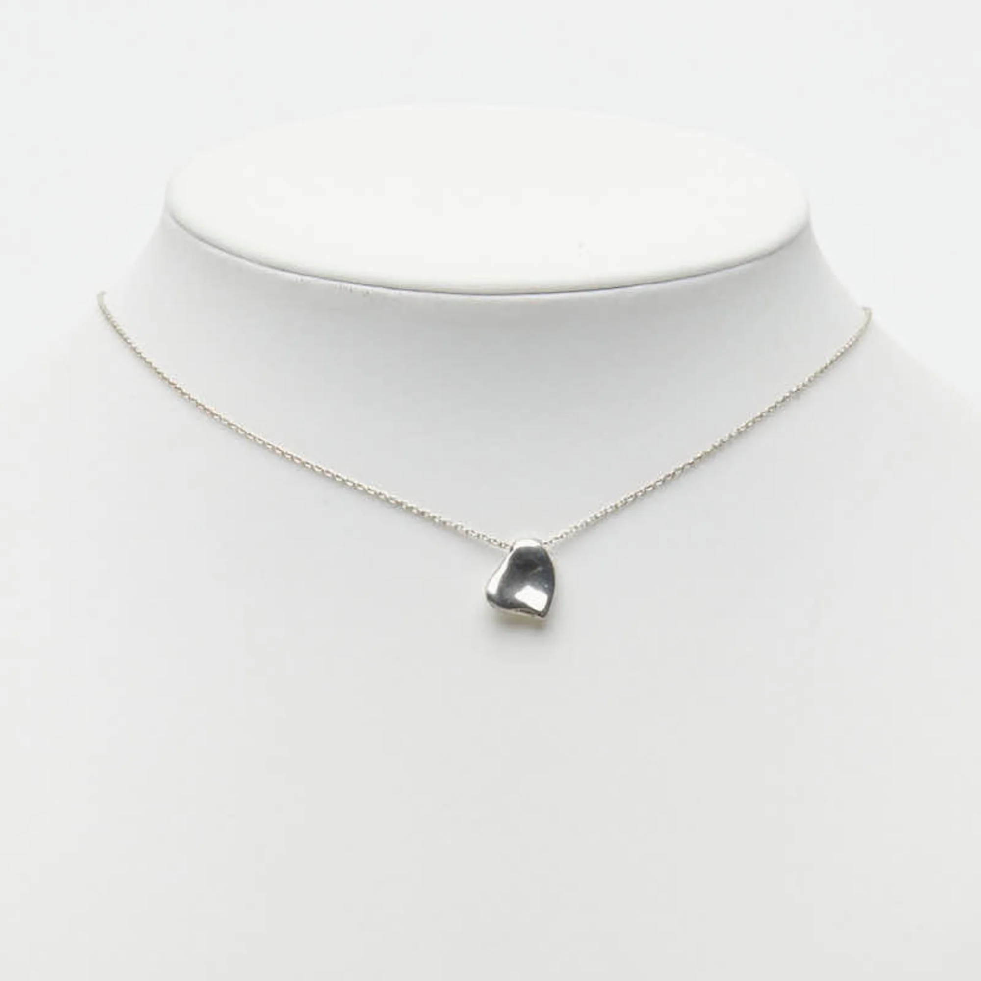 Full Heart Pendant Necklace Sterling Silver - Image 7