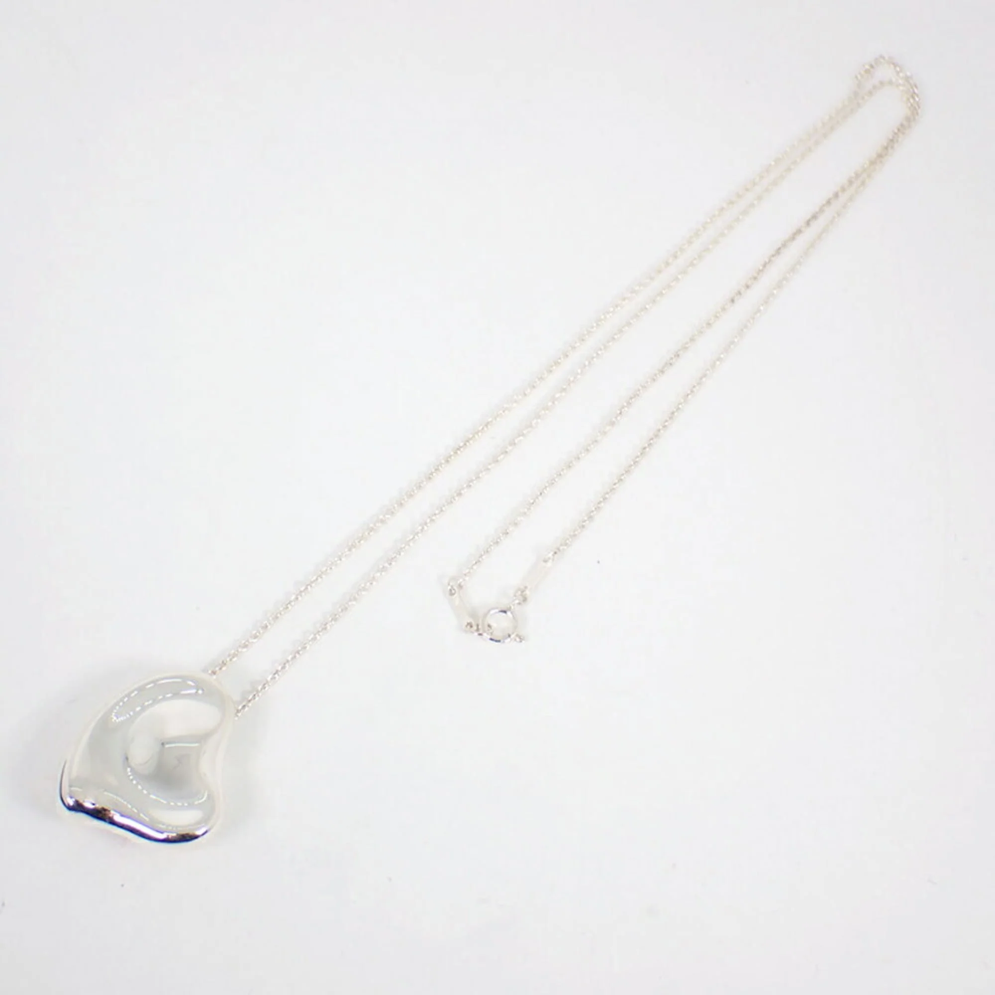 Full Heart Pendant Necklace Sterling Silver - Image 4